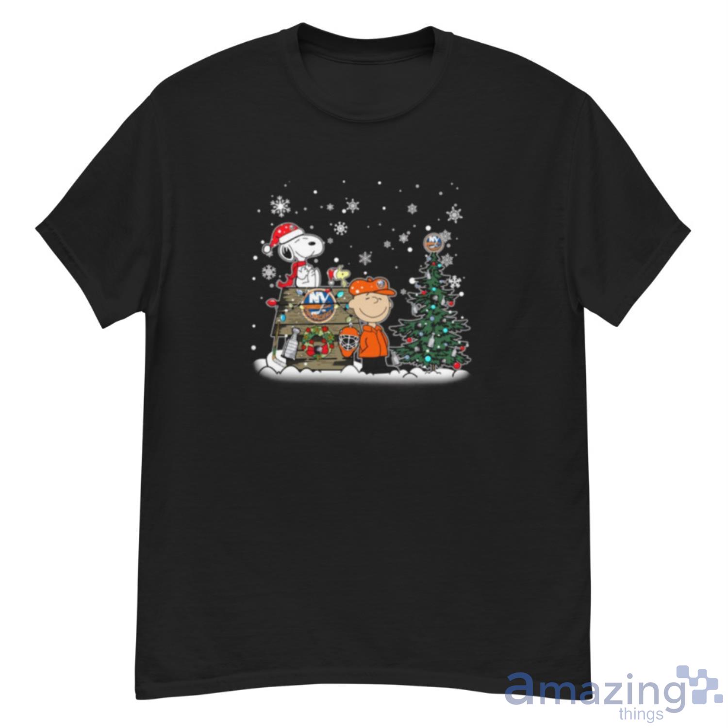 NHL New York Islanders Snoopy Charlie Brown Woodstock Christmas Stanley Cup  Hockey T Shirt Christmas Gift