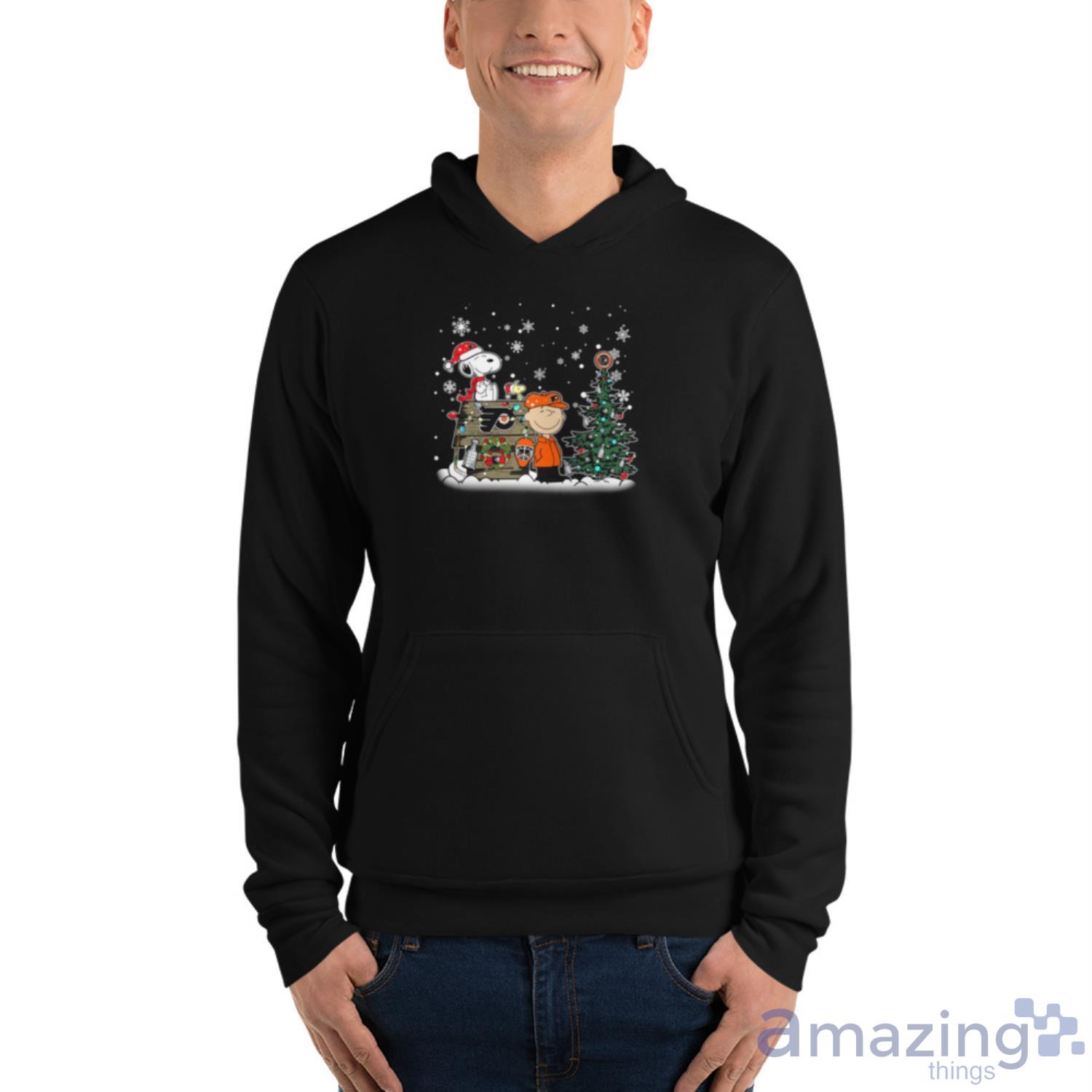 NHL Philadelphia Flyers Snoopy Charlie Brown Woodstock Christmas Stanley Cup Hockey Shirt image NHL Philadelphia Flyers Snoopy Charlie Brown Woodstock Christmas Stanley Cup Hockey Shirt - Unisex Fleece Pullover Hoodie