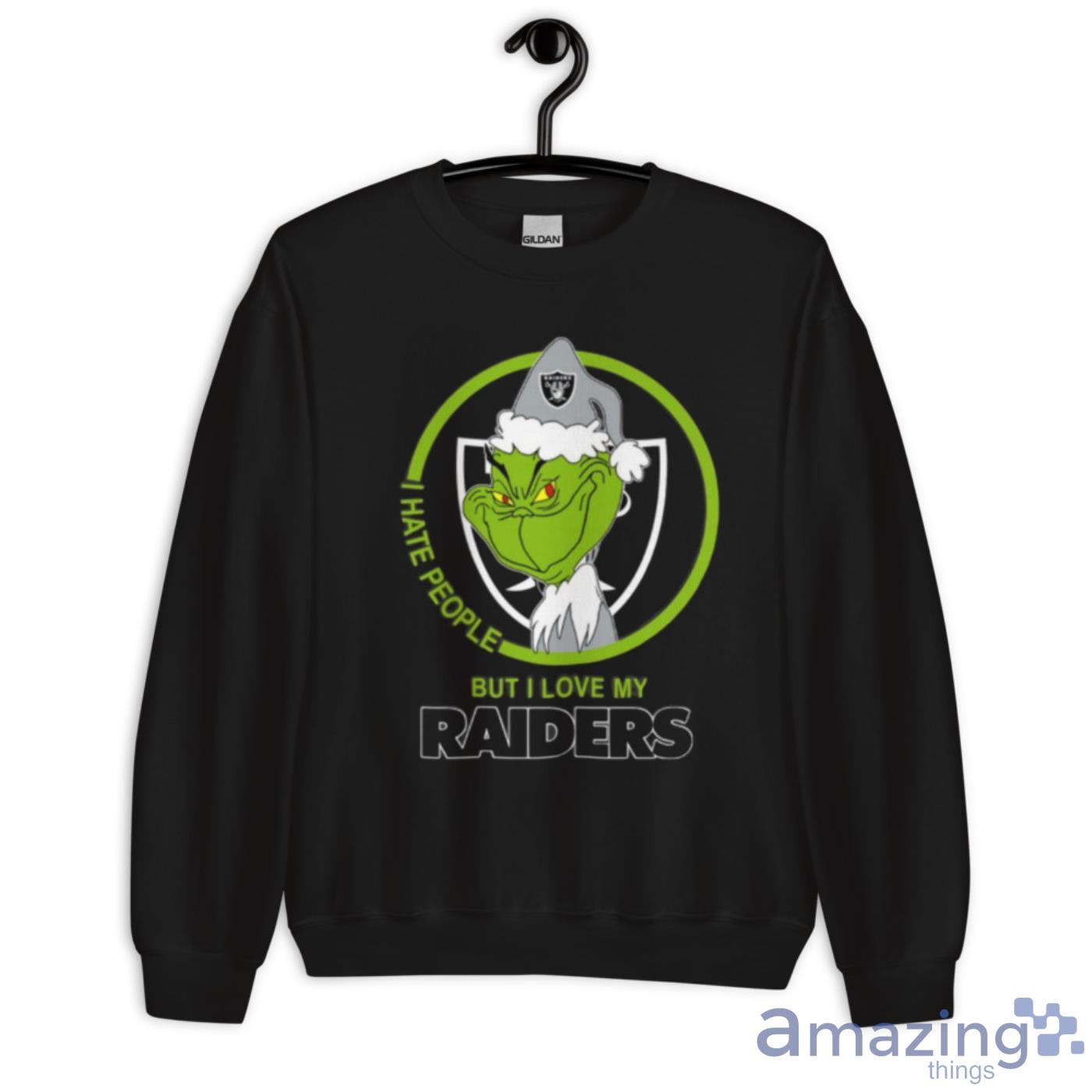 For NFL Fans Oakland Raiders Grinch Hand Funny Xmas Christmas Gift