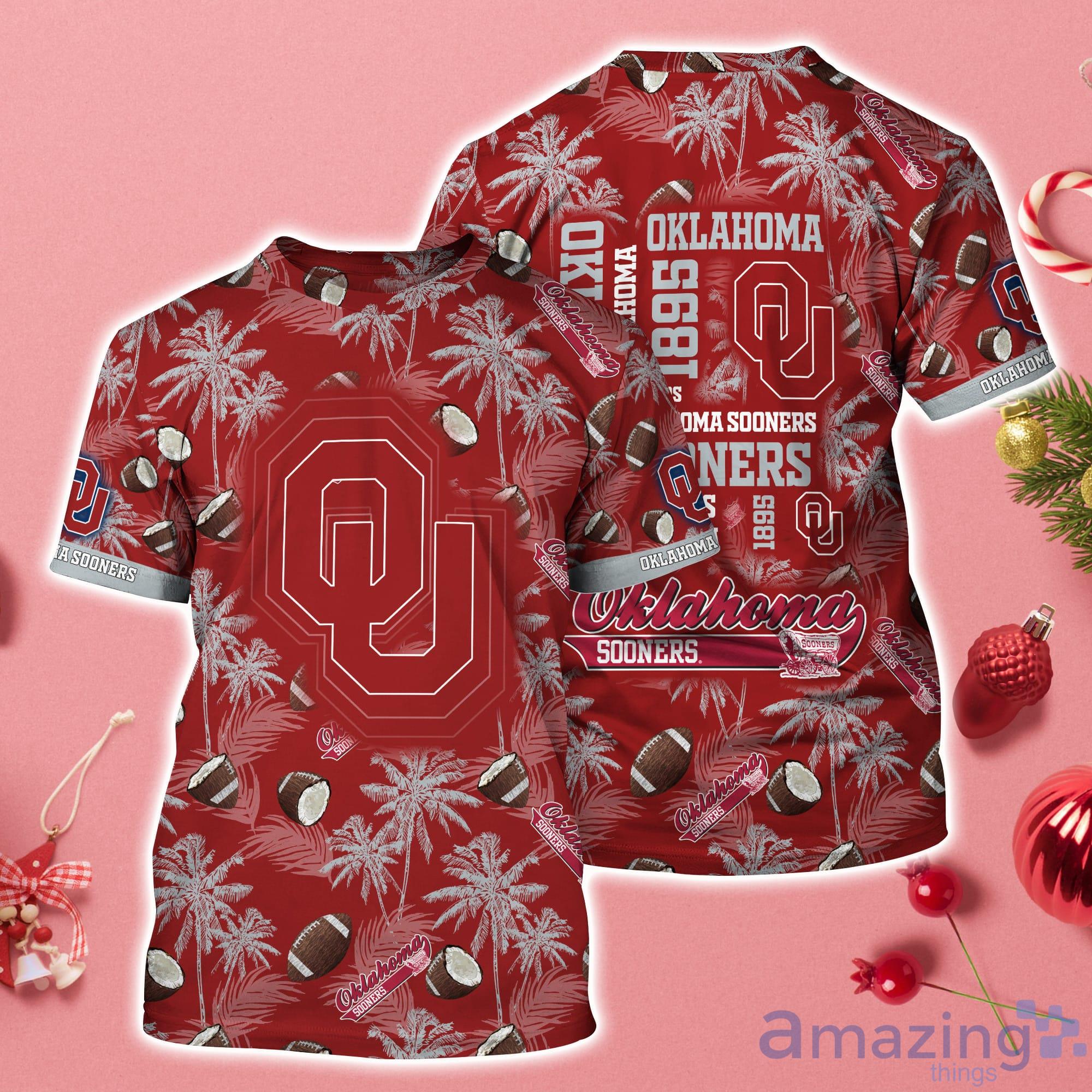 Oklahoma Sooners Coconut Pattern Hawaii 3D T-Shirt Product Photo 1
