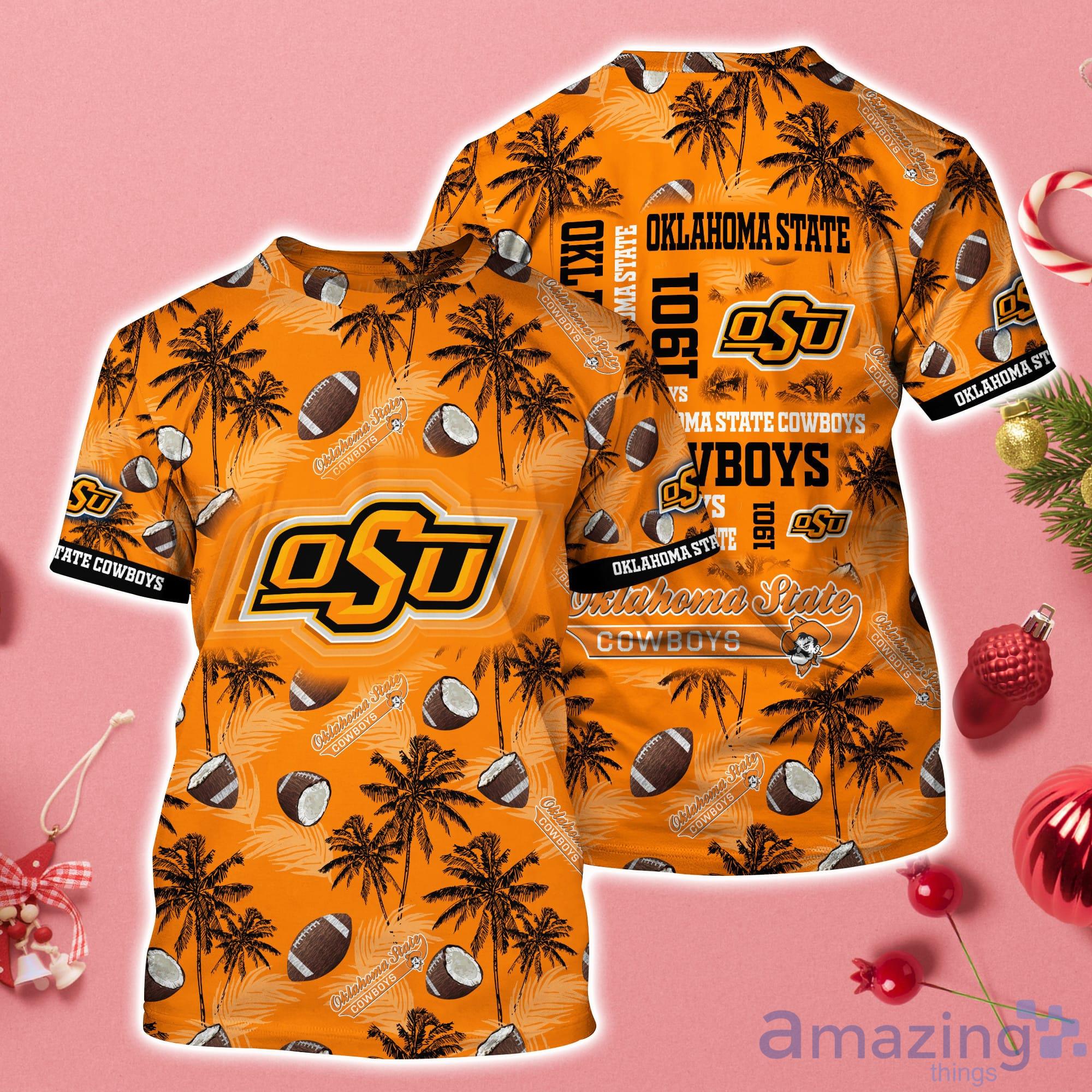 Oklahoma State Cowboys Coconut Pattern Hawaii 3D T-Shirt Product Photo 1