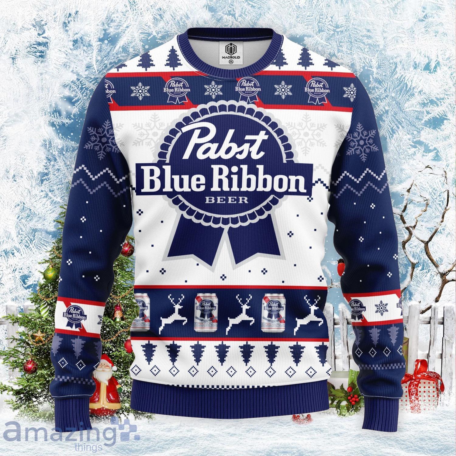 Pabst Blue Beer Cute Christmas Gift Ugly Christmas Sweater Product Photo 1