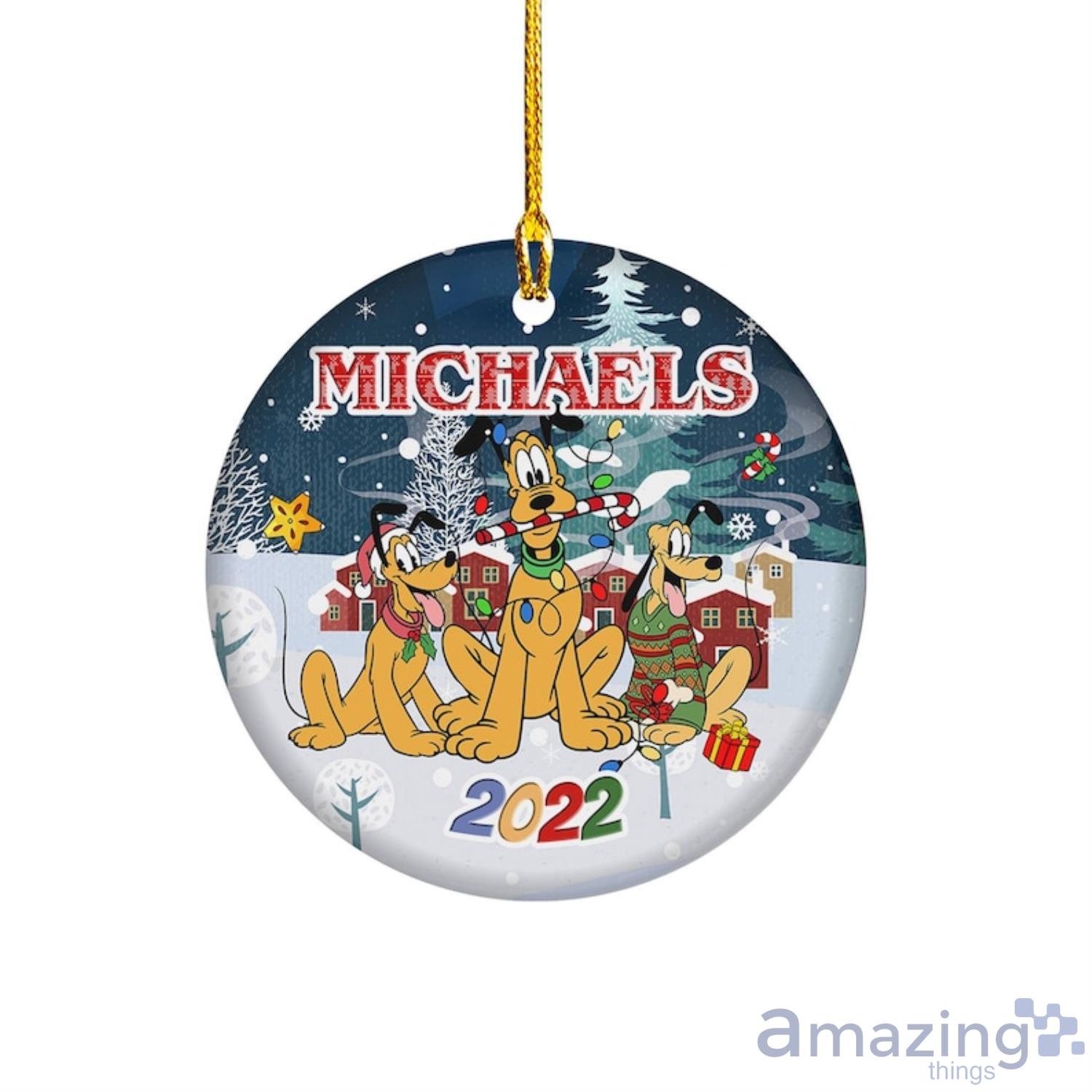 Personalized Name Pluto Dog Ornament Pluto Customized Ornament image Personalized Name Pluto Dog Ornament Pluto Customized Ornament Product Photo 2