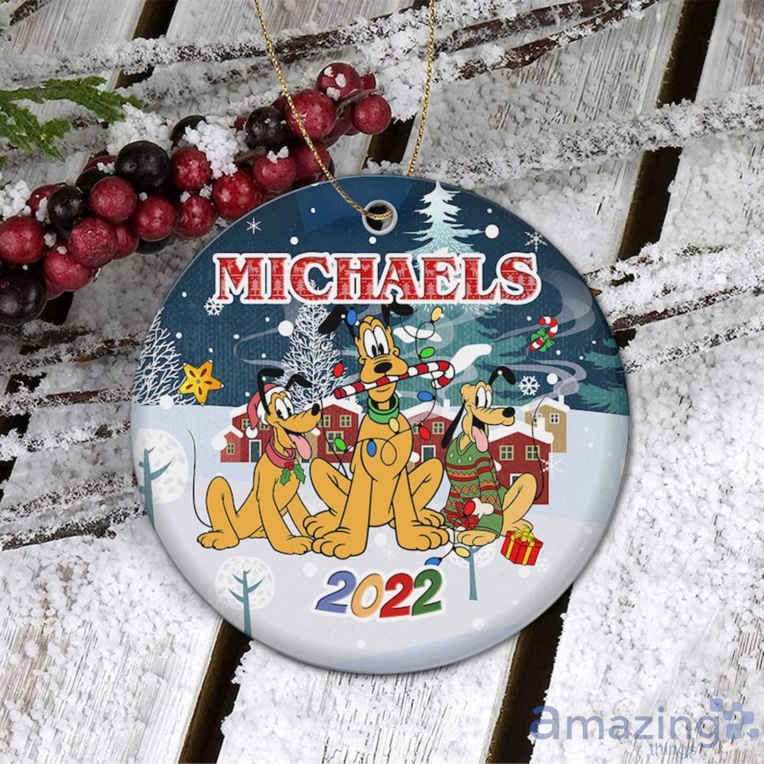 Personalized Name Pluto Dog Ornament Pluto Customized Ornament Product Photo 1