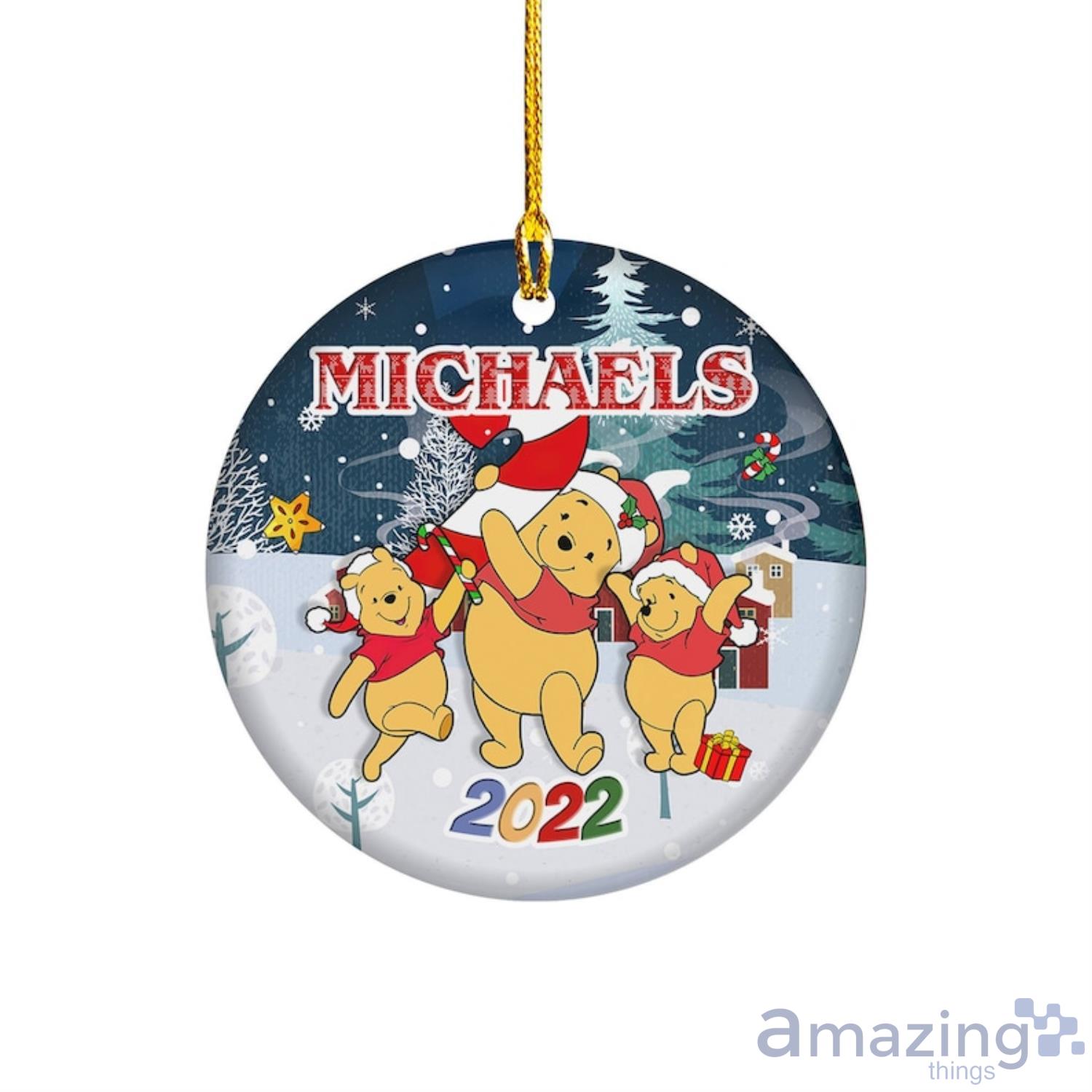 Personalized Name Winnie The Pooh Ornament Pooh Customized Ornament Pooh Christmas Disneyland Product Photo 1
