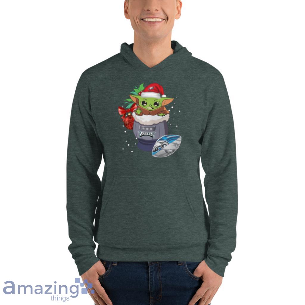 Philadelphia Eagles Christmas Baby Yoda Star Wars Funny Happy NFL Youth  Sweatshirt