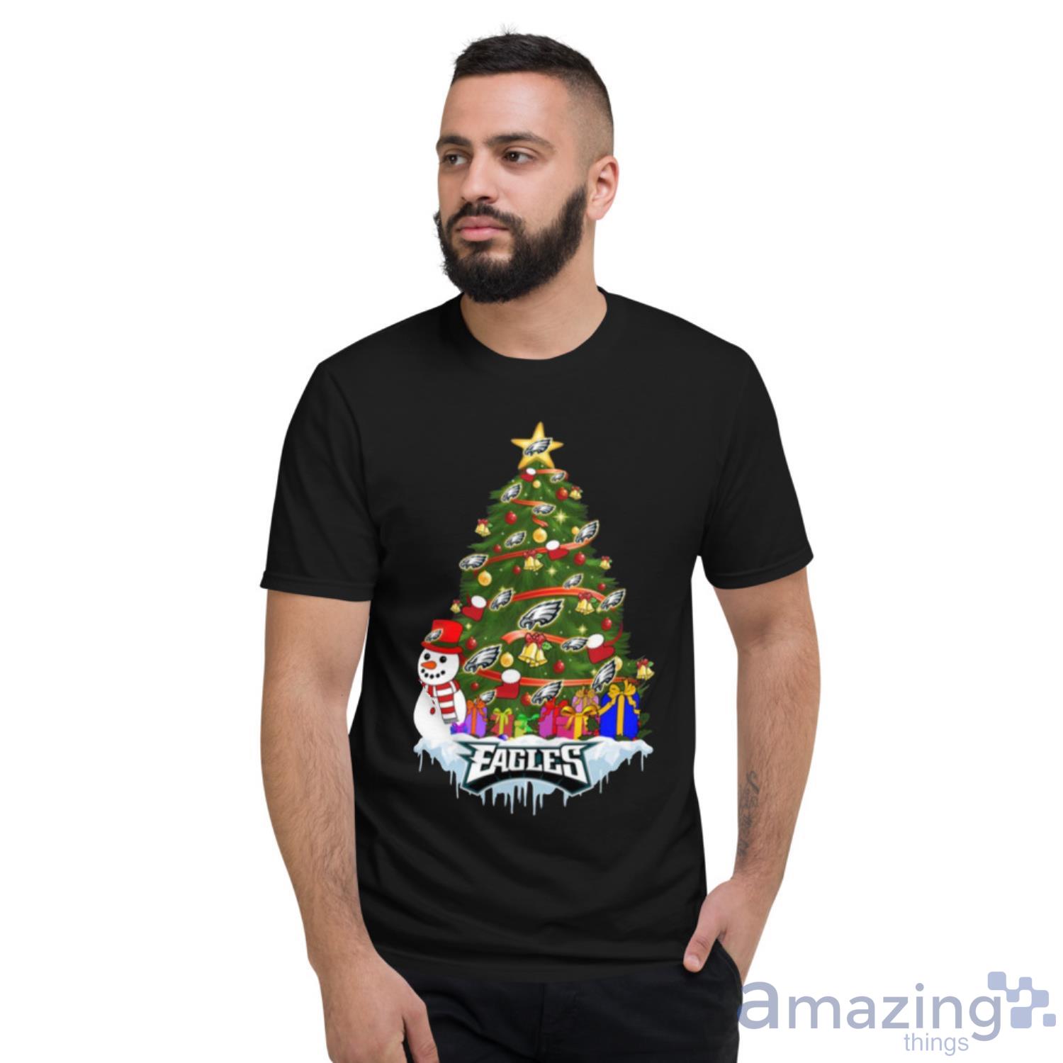 Philadelphia Eagles Christmas Tree Black Men S to 5XL T- Shirt Xmas Gift