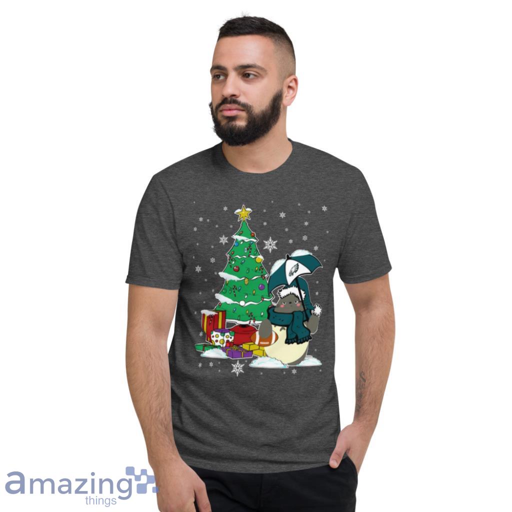 Philadelphia Eagles NFL Football Cute Tonari No Totoro Christmas Sports T- Shirt