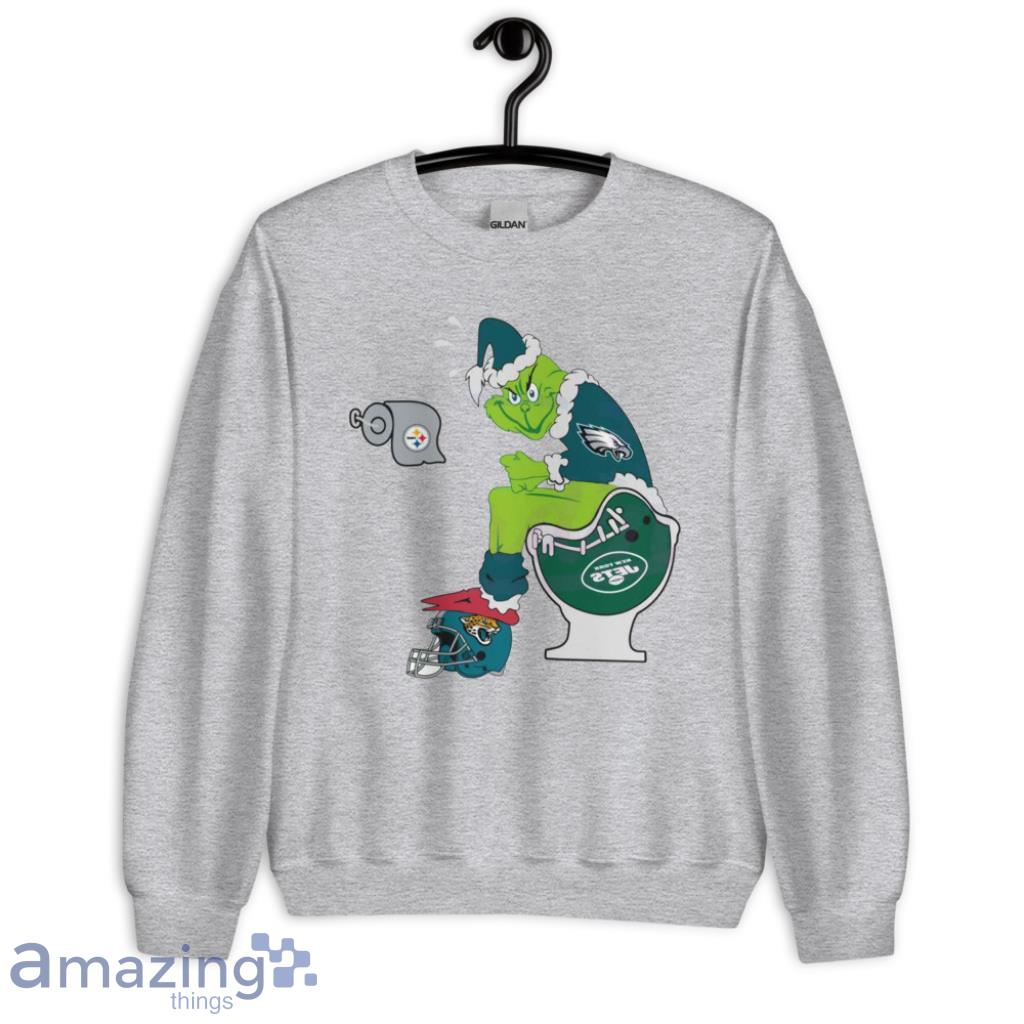 Santa Grinch Philadelphia Eagles Christmas Shirt, Long Sleeve