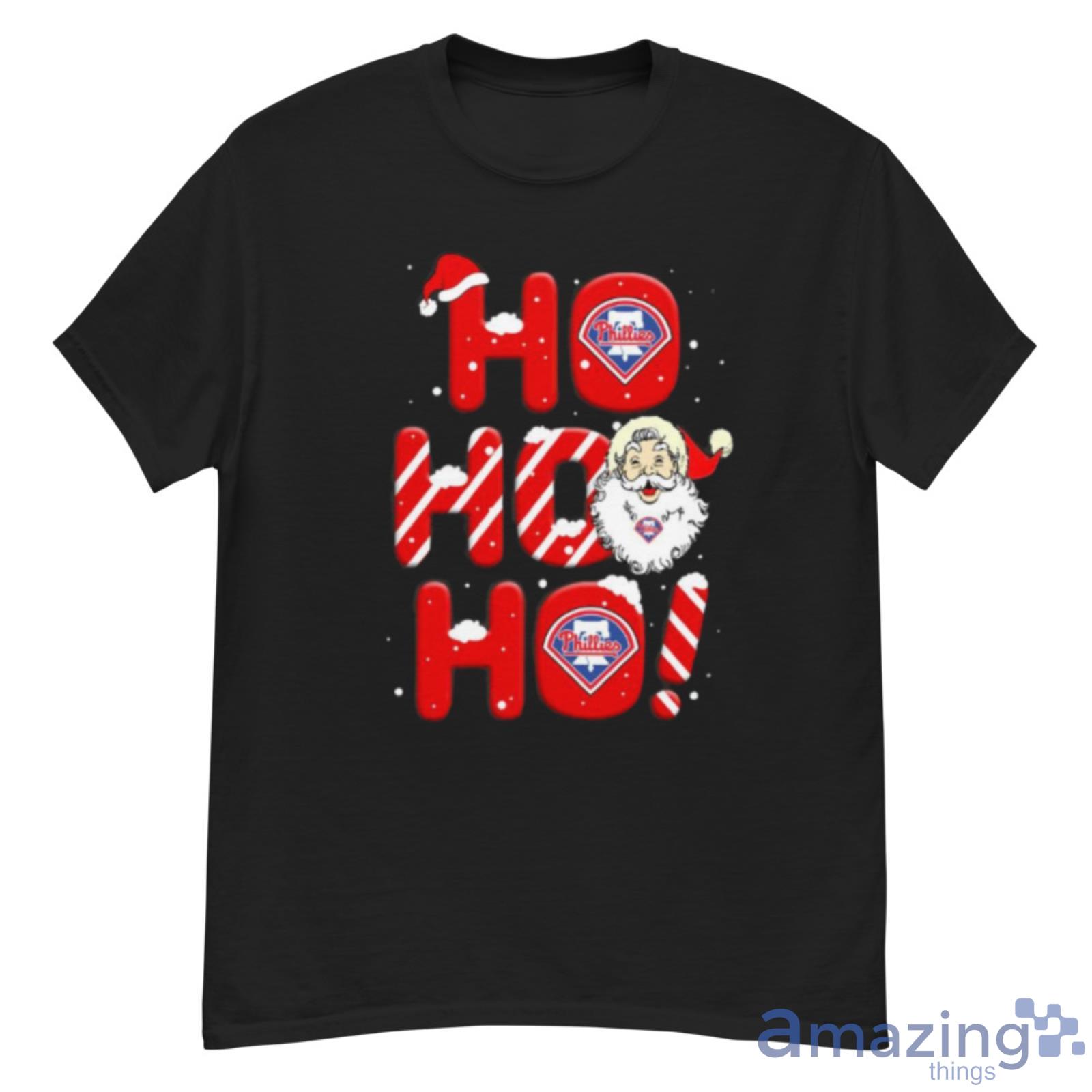 Philadelphia Phillies MLB Baseball Ho Ho Ho Santa Claus Merry Christmas Shirt - G500 Men’s Classic T-Shirt
