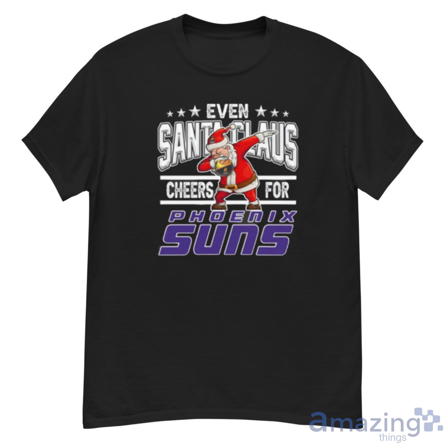 Phoenix Suns Even Santa Claus Cheers For Christmas NBA Shirt For Fans - G500 Men’s Classic T-Shirt