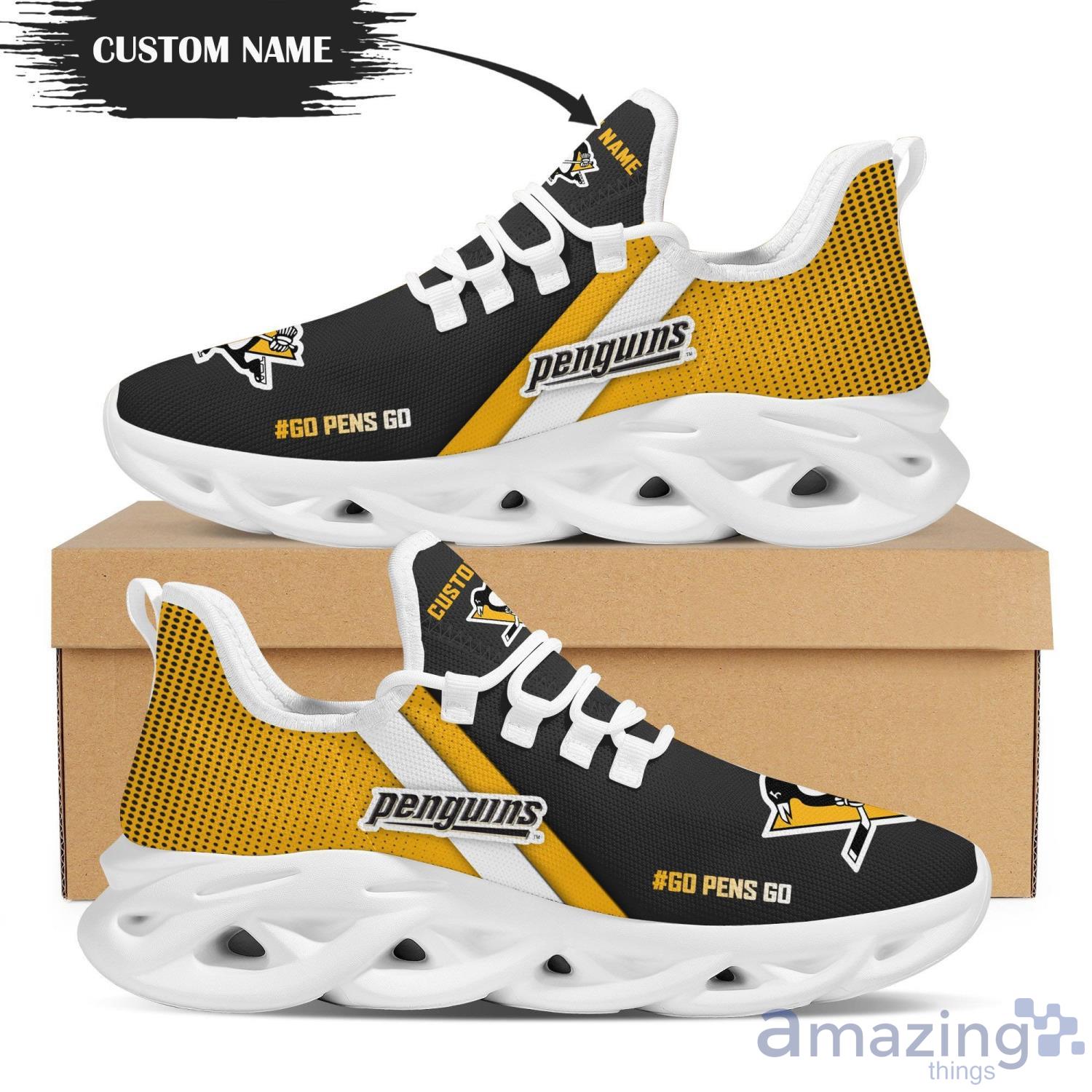 Pittsburgh Penguins Custom Name Max Soul Sneaker Running Shoes For Fans NHL Product Photo 1