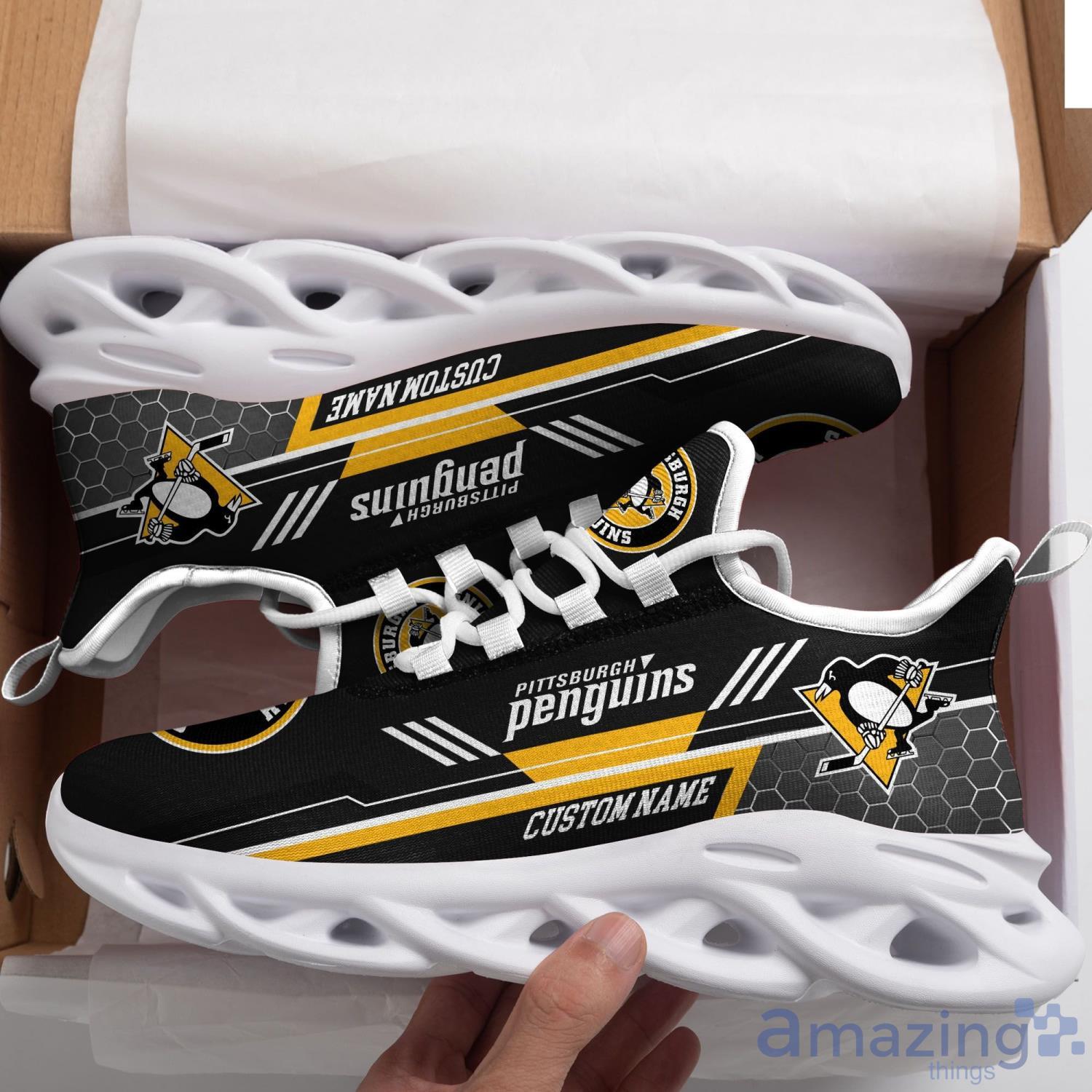 Pittsburgh Penguins Custom Name Max Soul Sneaker Running Shoes For Football Fan Product Photo 1