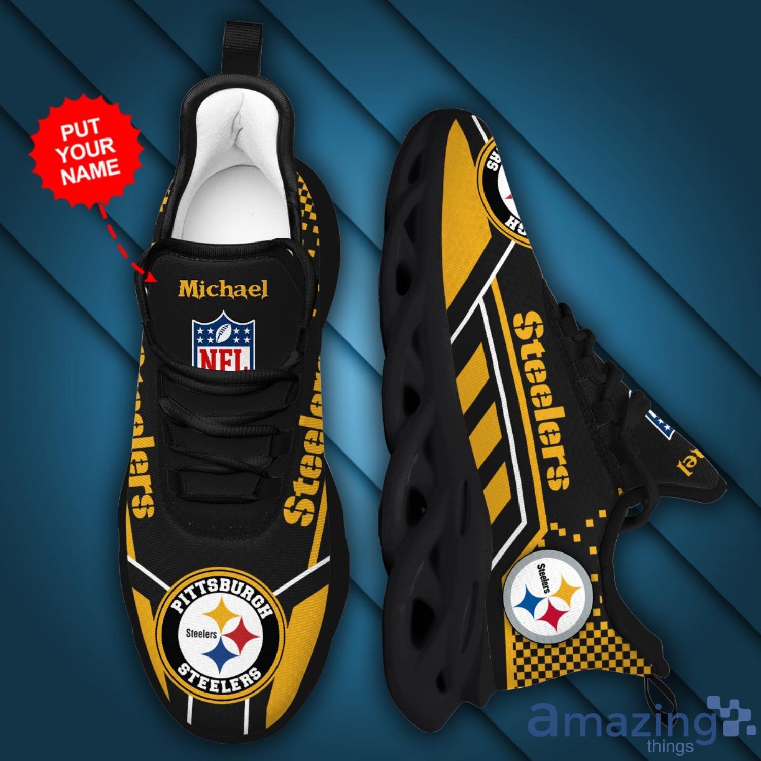 Pittsburgh Football Steelers Max Soul Shoes Men And Women Running Sneakers  Shoes For Fans