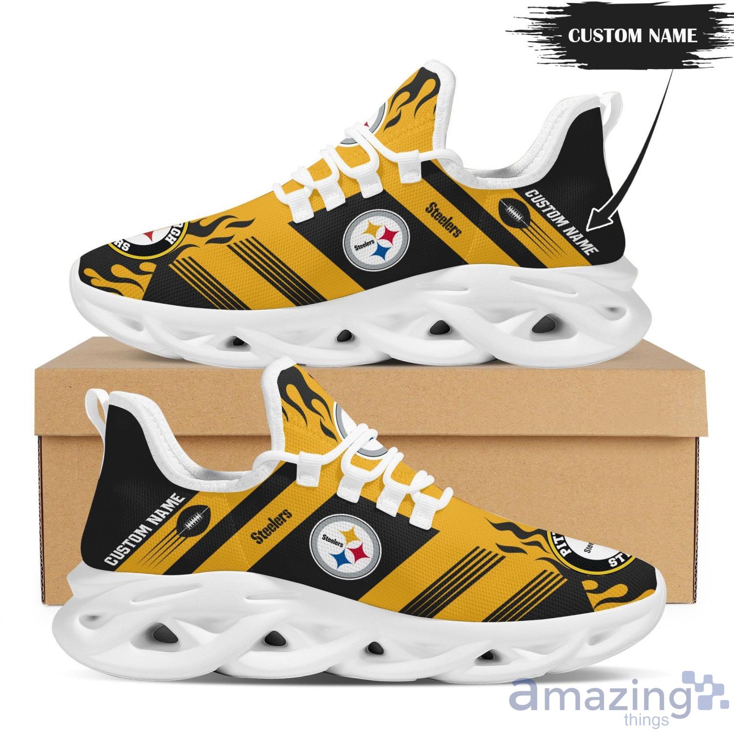 Pittsburgh Steelers Custom Name Max Soul Sneaker Running Shoes For Fans Product Photo 1