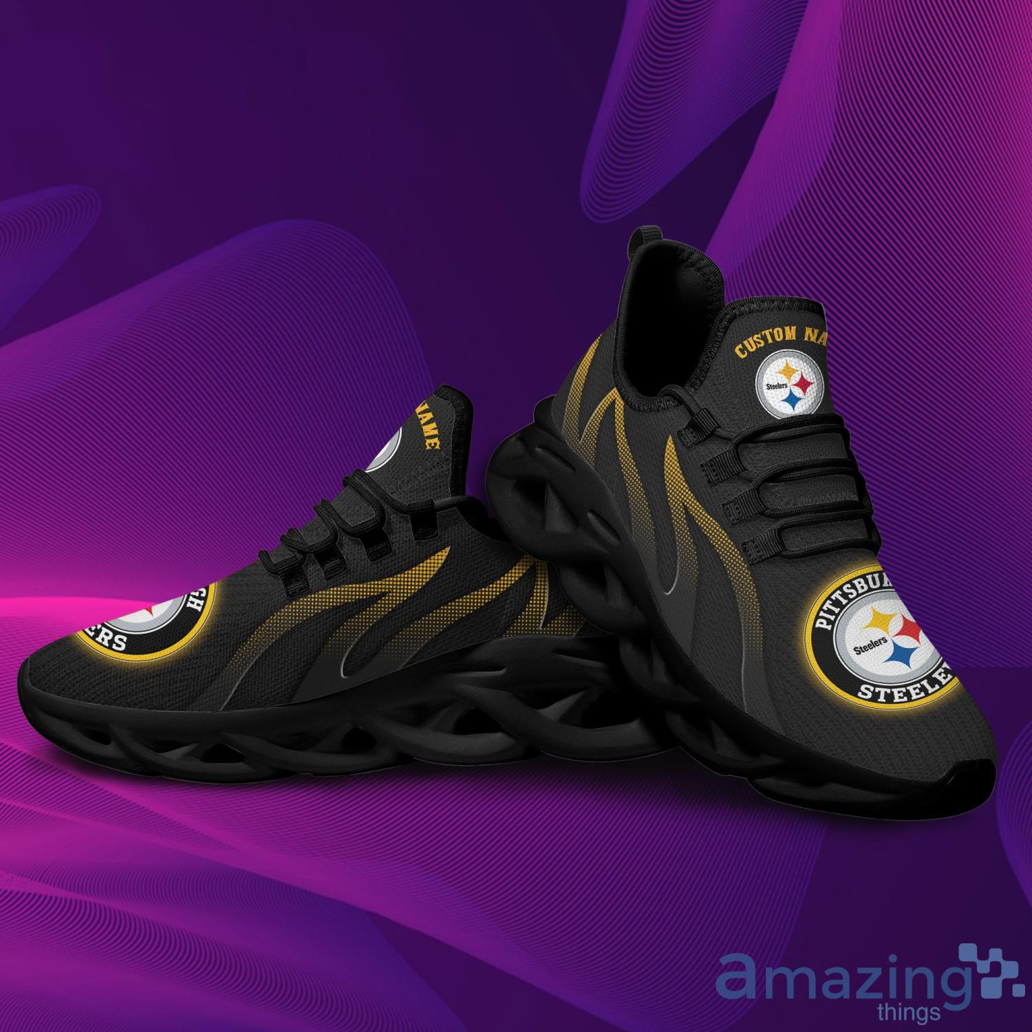 Pittsburgh Steelers NFL Air Cushion Sports Shoes Custom Name For Men Women