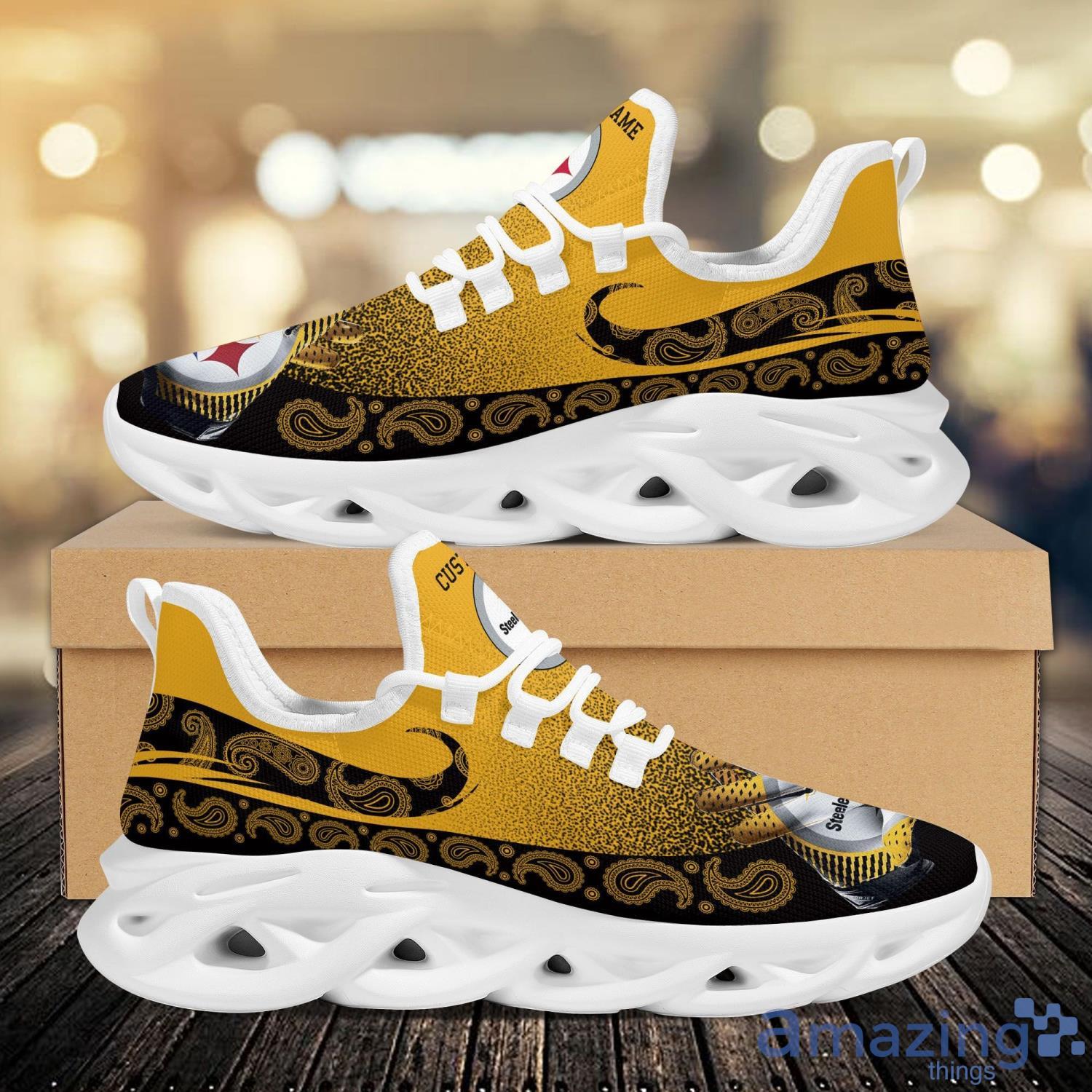 Pittsburgh Steelers Custom Name Sport Max Soul Sneaker Running Shoes For Fans Product Photo 1