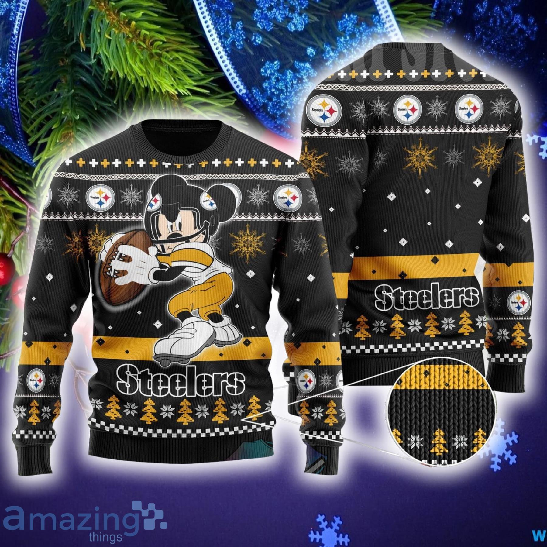 Mickey Cute Pittsburgh Steelers Disney Ugly Christmas Sweater For