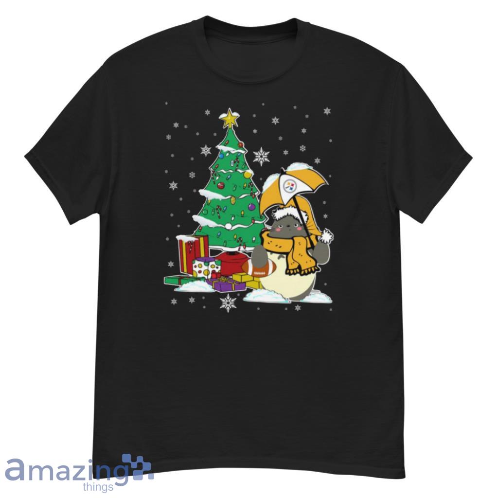 Pittsburgh Steelers NFL Football Cute Tonari No Totoro Christmas Sports  V-Neck T-Shirt