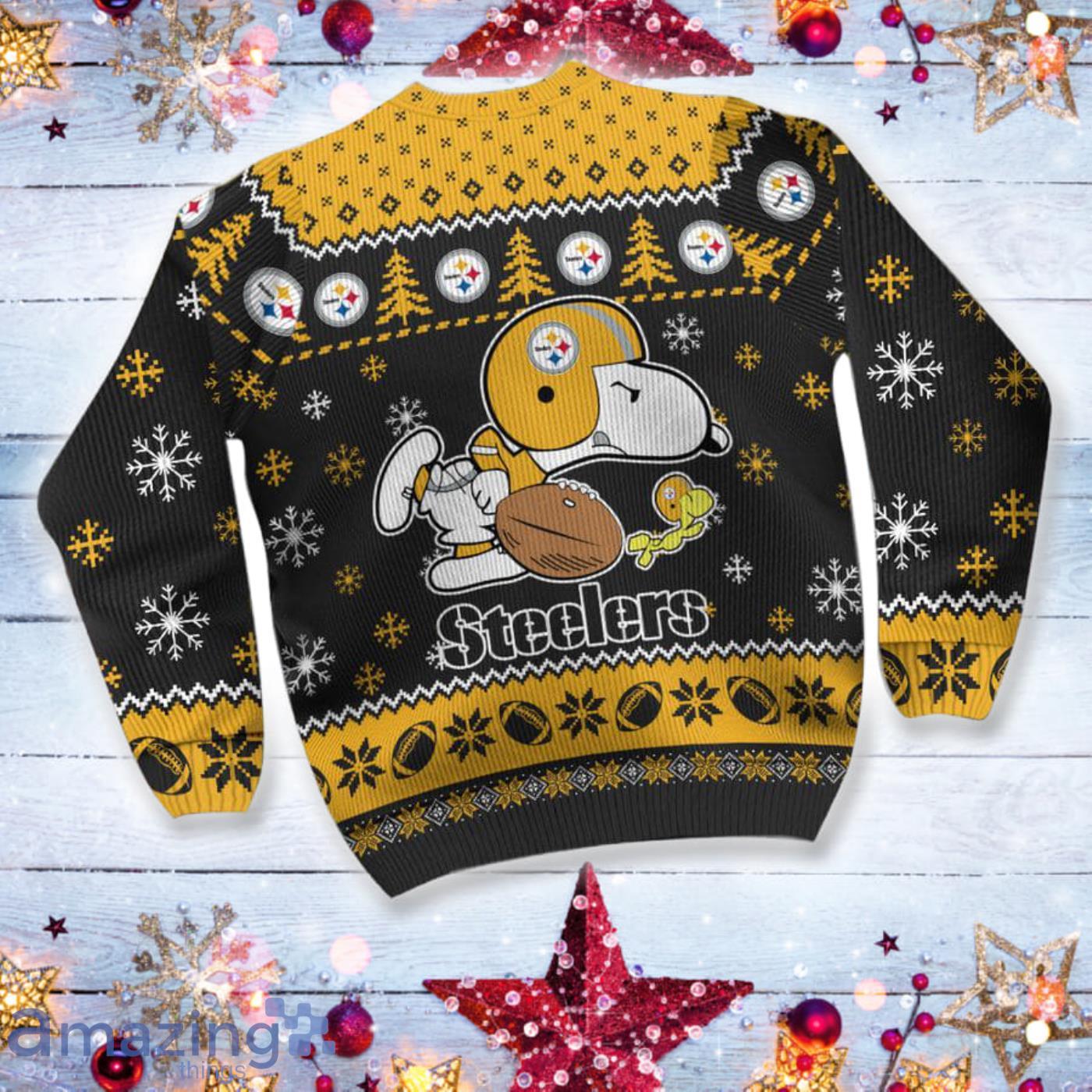 Pittsburgh Steelers Snoopy NFL Christmas Ugly Sweater Gift For Fans Product Photo 1