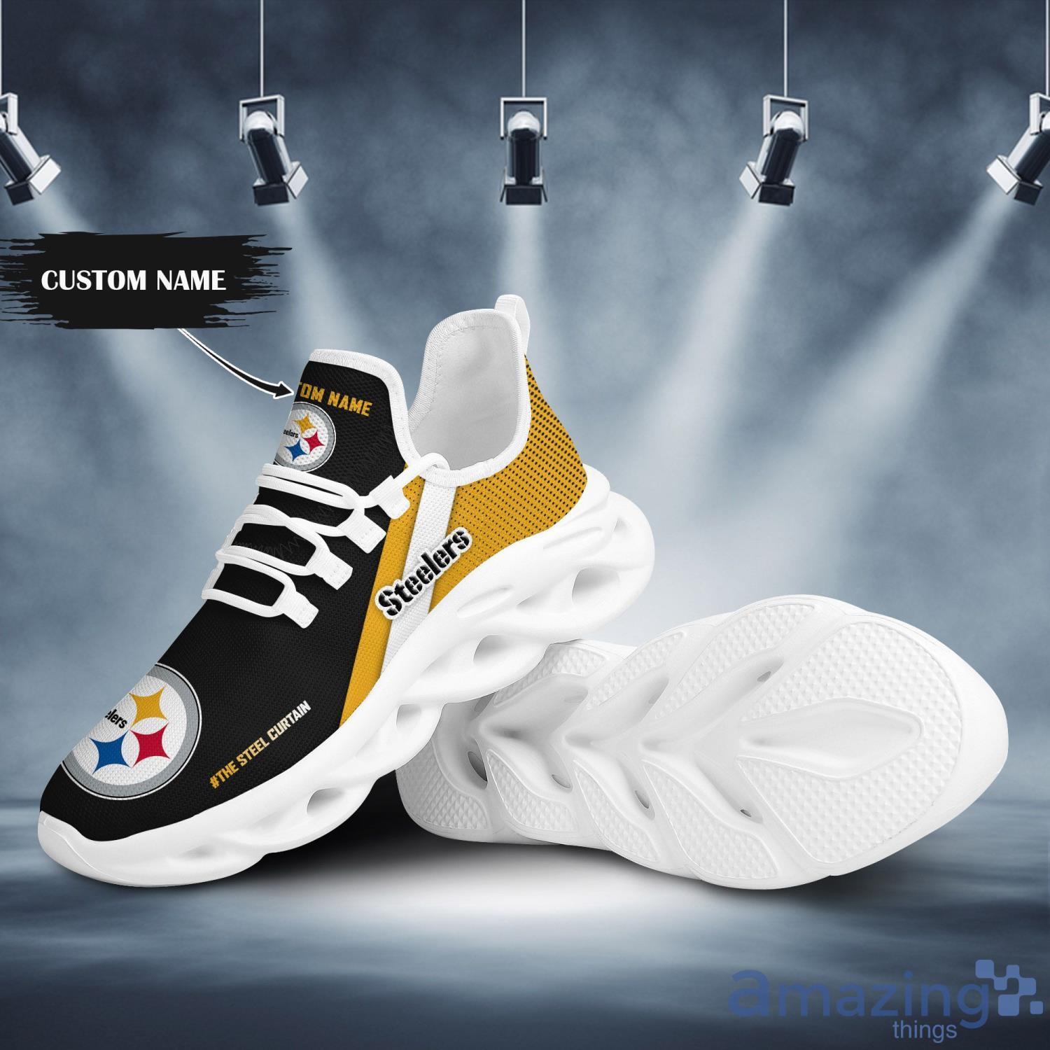 Pittsburgh Steelers Custom Name Sneakers Max Soul Shoes Sport