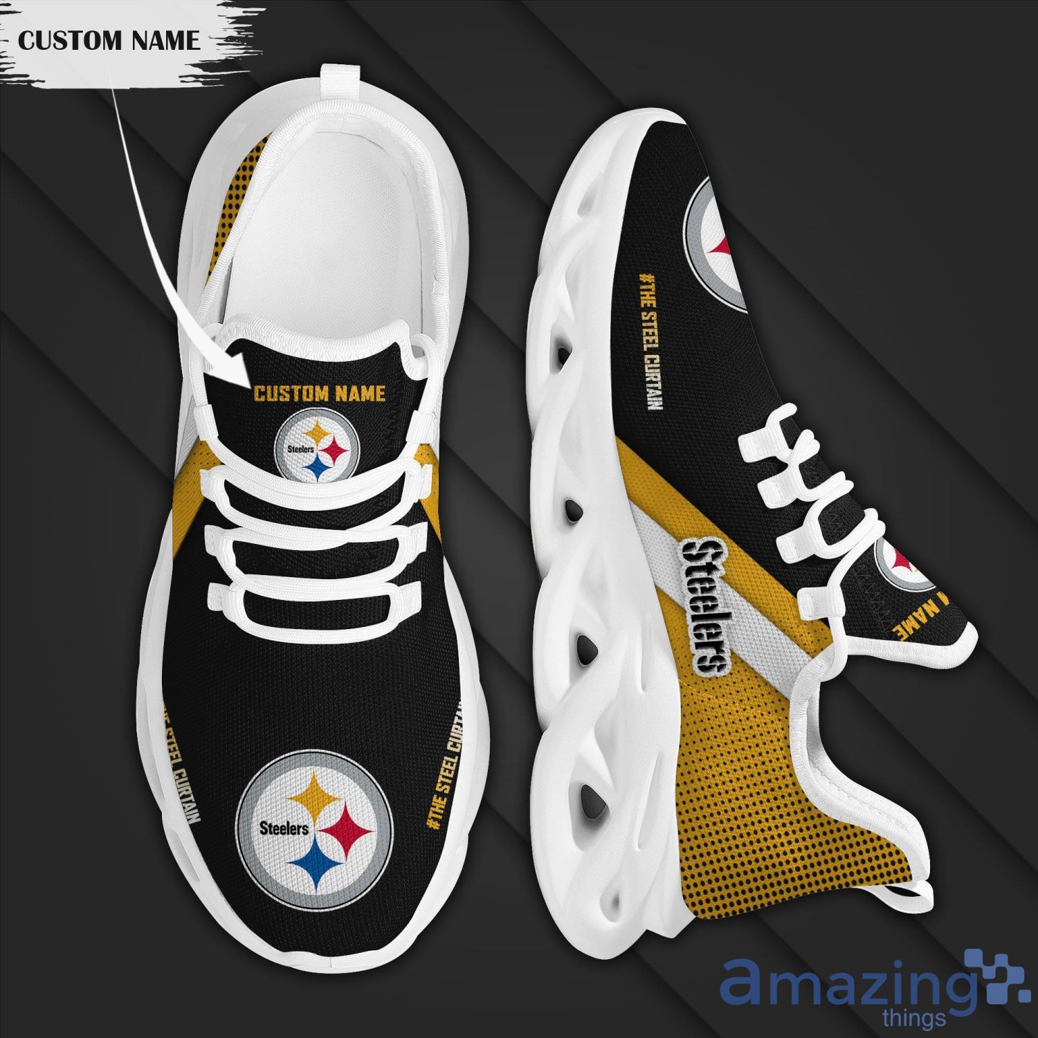 Pittsburgh Steelers Custom Name Max Soul Sneaker Running Shoes For Fan