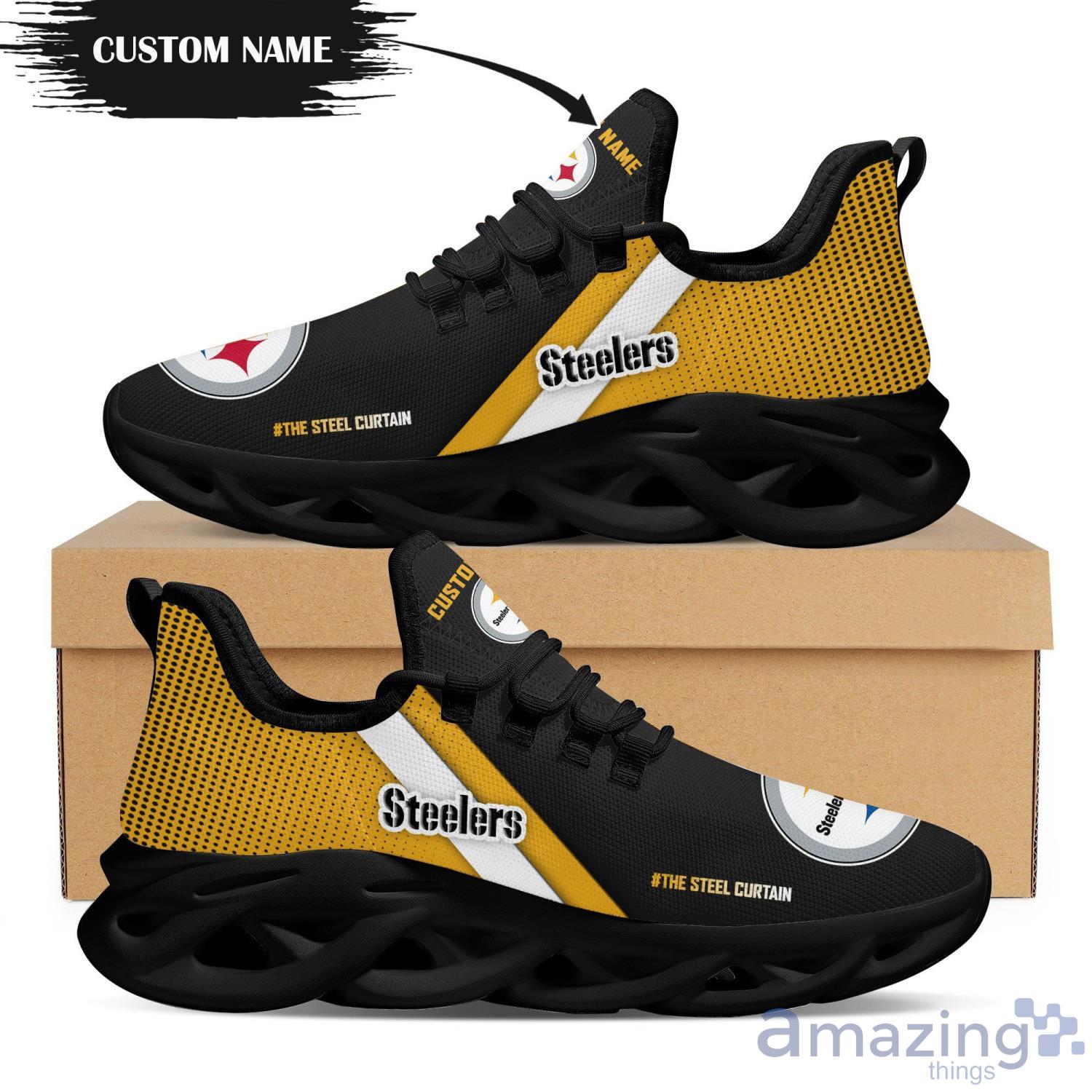 Pittsburgh Steelers Sport Team Custom Name Max Soul Sneaker Running Shoes For Fans image Pittsburgh Steelers Sport Team Custom Name Max Soul Sneaker Running Shoes For Fans Product Photo 5