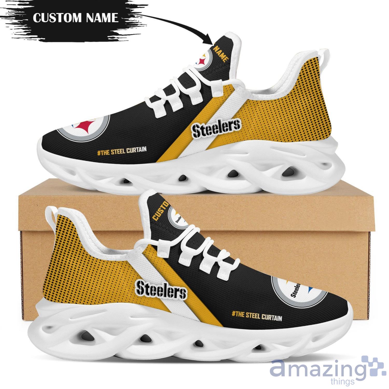 Pittsburgh Steelers Sport Team Custom Name Max Soul Sneaker Running Shoes For Fans Product Photo 1