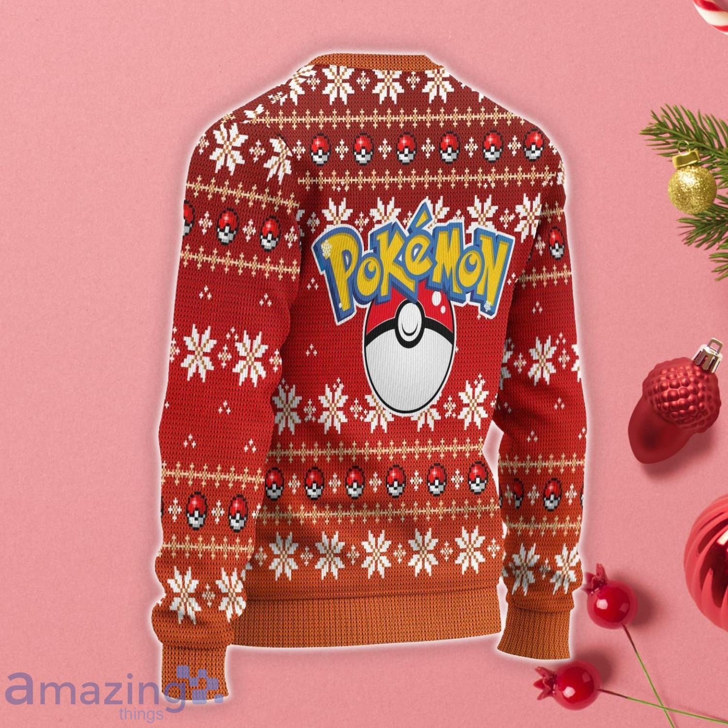 Pokemon Arcanine Cute Christmas Gift Ugly Christmas Sweater image Pokemon Arcanine Cute Christmas Gift Ugly Christmas Sweater Product Photo 2