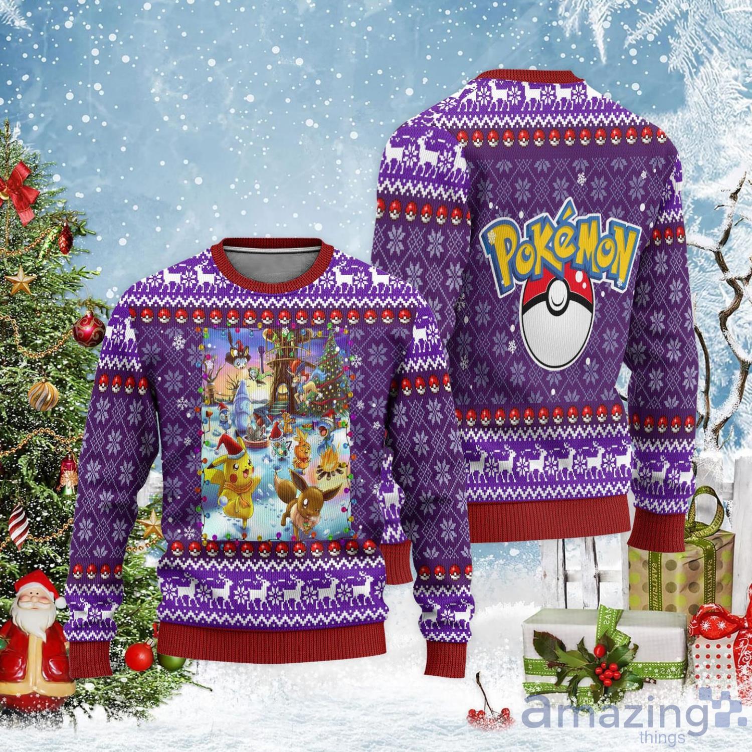 Pokemon Characters Ugly Christmas Sweater Product Photo 1
