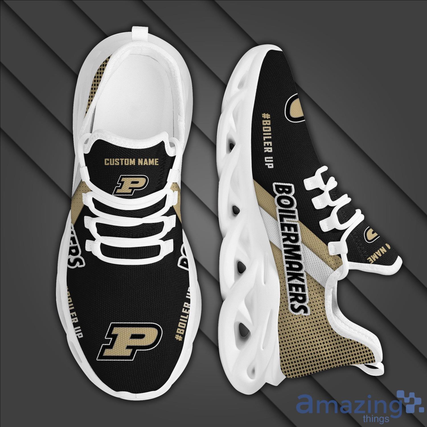 Purdue Boilermakers Custom Name White Striped Max Soul Sneaker Running Shoes For Fans image Purdue Boilermakers Custom Name White Striped Max Soul Sneaker Running Shoes For Fans Product Photo 4