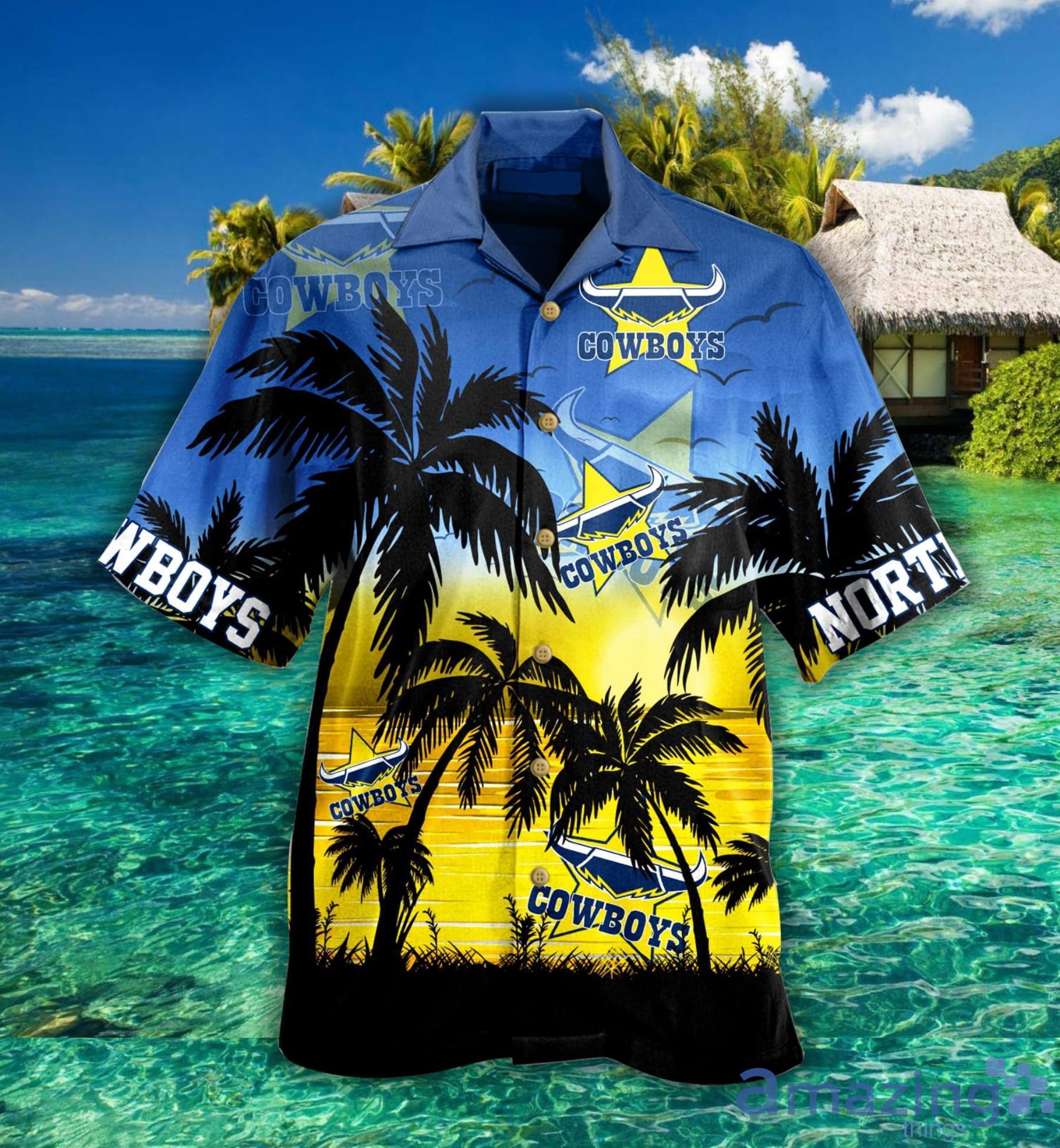 Queensland Cowboys Sunset Hawaiian Shirt For Fans Product Photo 1