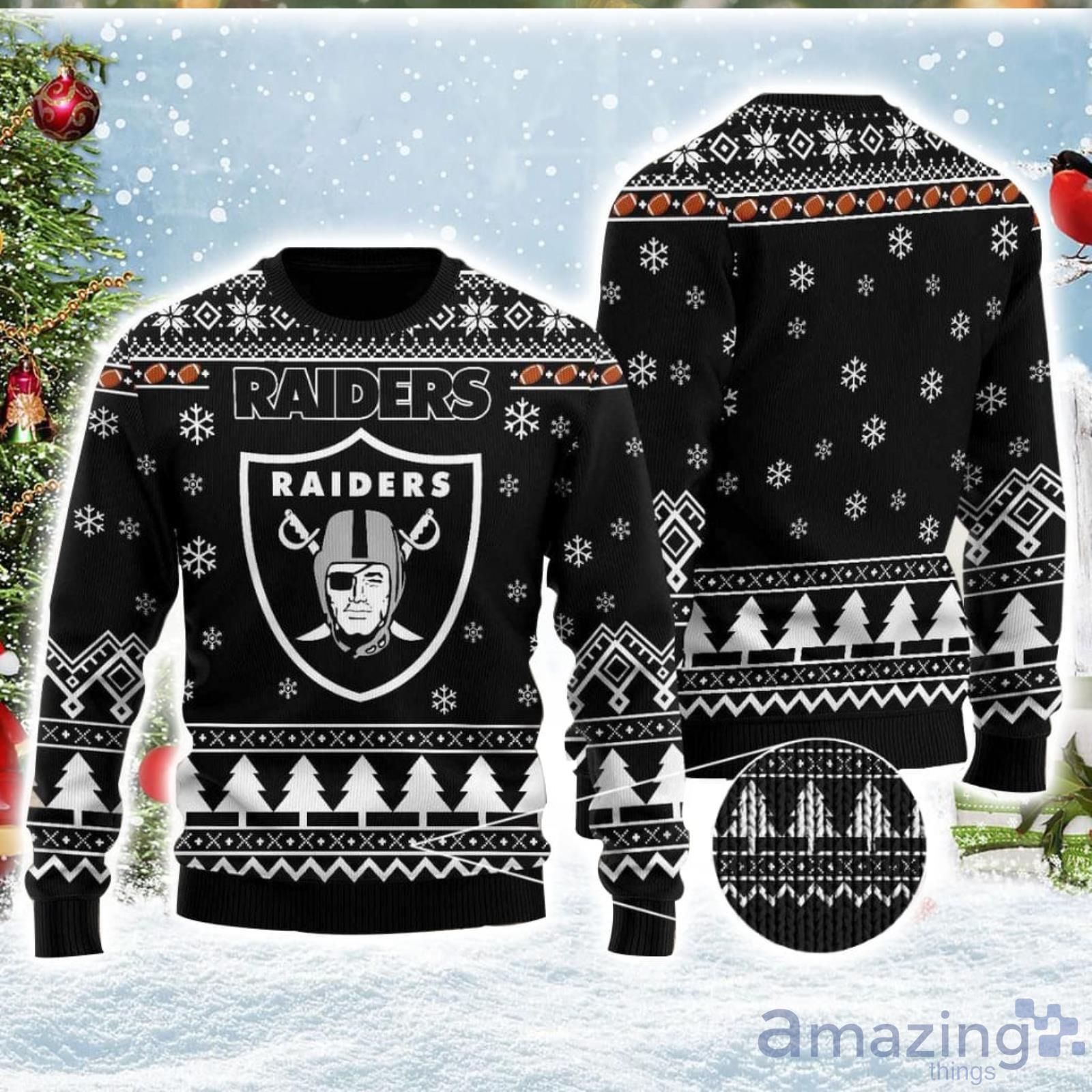 Raiders Ugly Sweater NFL Oakland Raiders Ugly Christmas Sweater Product Photo 1