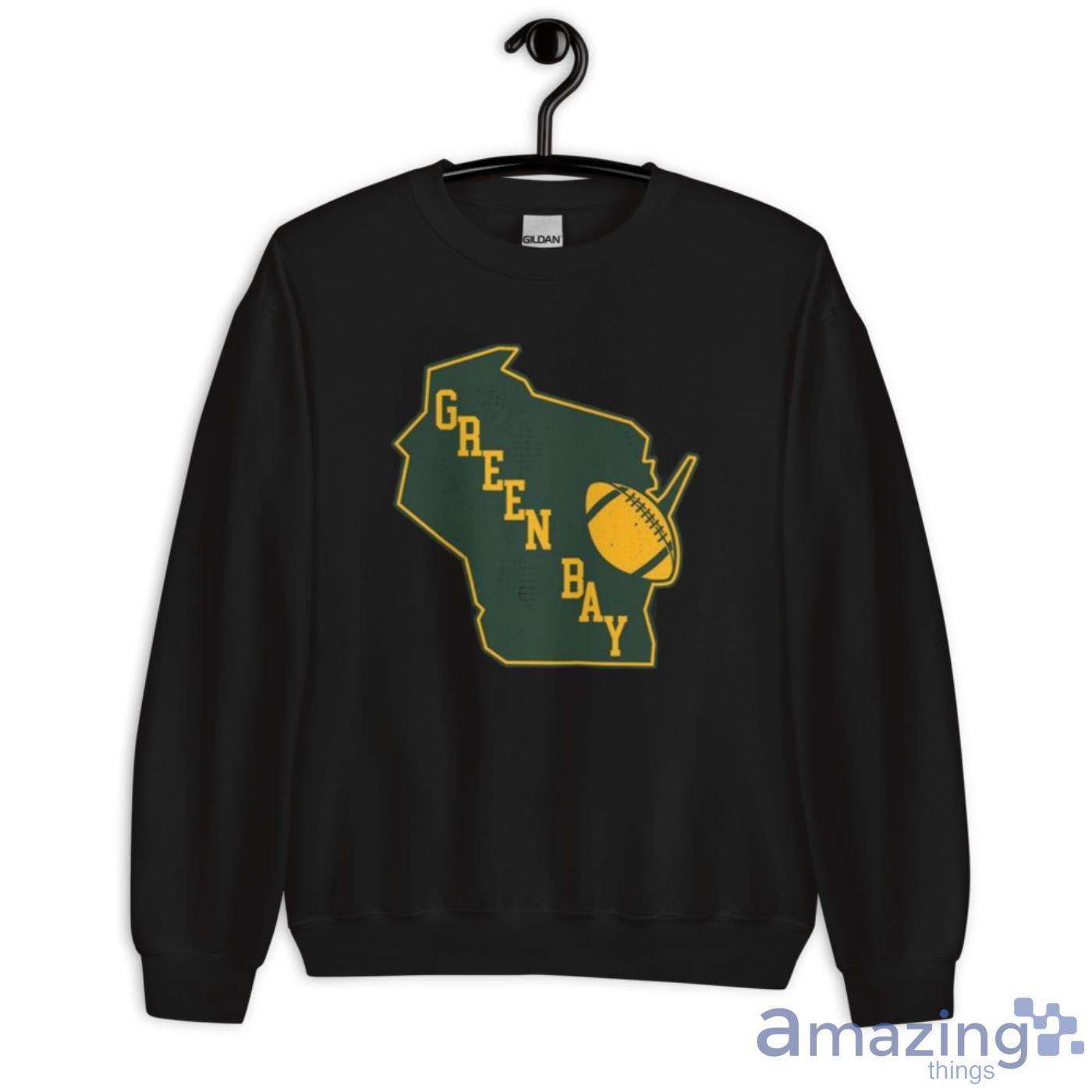 Retro Style Green Bay State Outline Design - Green Bay Packers - T