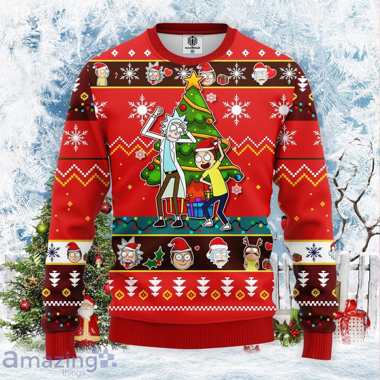 Ugly Christmas Sweater Red Wings Astonishing Rick And Morty Gift -  Personalized Gifts: Family, Sports, Occasions, Trending