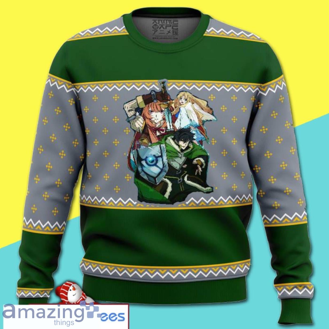 Rising Of The Shield Hero Characters Merry Christmas All Over Print Ugly Sweater Product Photo 1