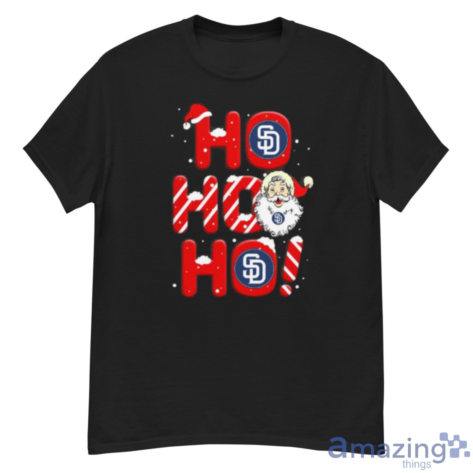San Diego Padres MLB Baseball Ho Ho Ho Santa Claus Merry Christmas Shirt - G500 Men’s Classic T-Shirt