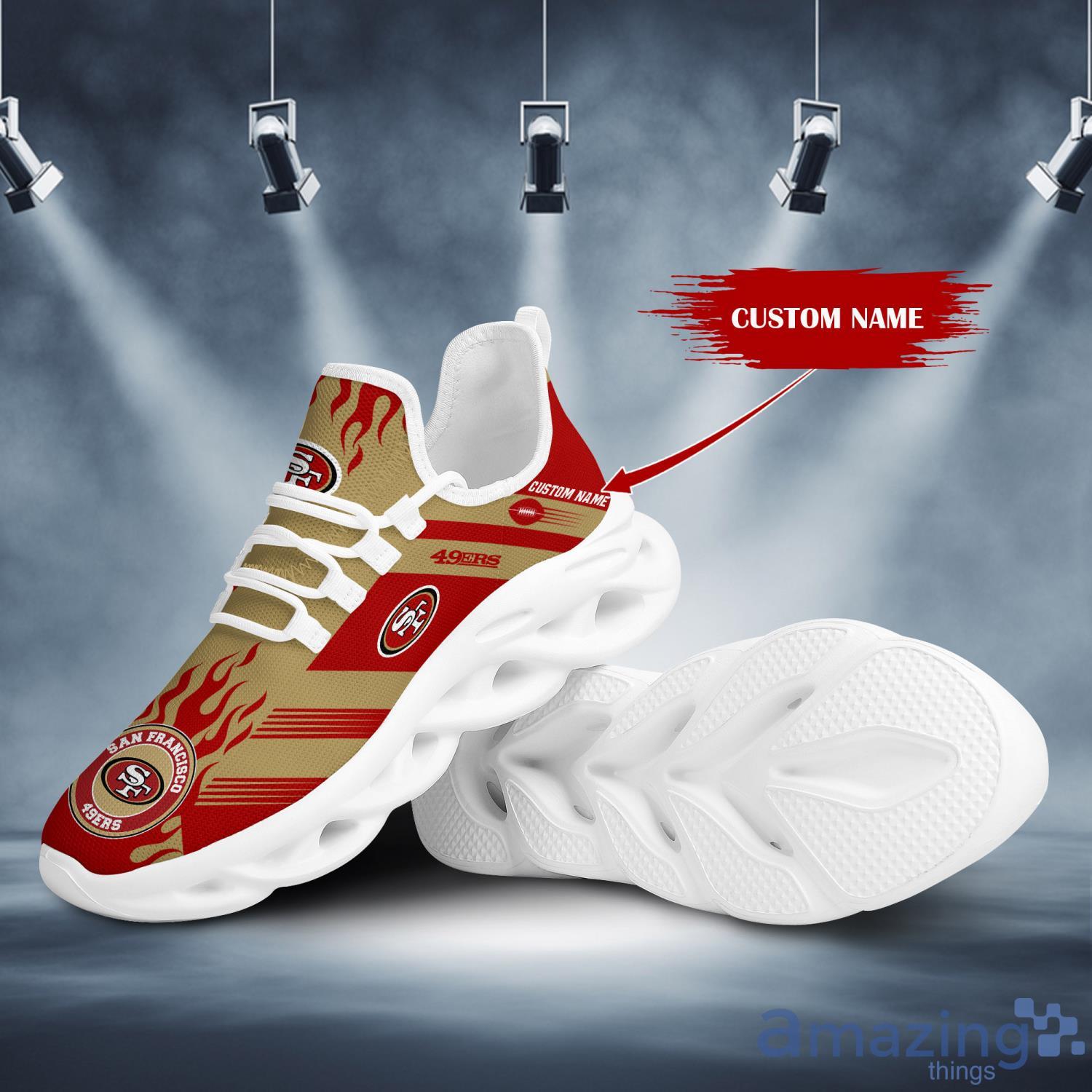 San Francisco 49ers Drip Logo NFL Max Soul Shoes Custom Name For Men And  Women Running Sneakers - Banantees