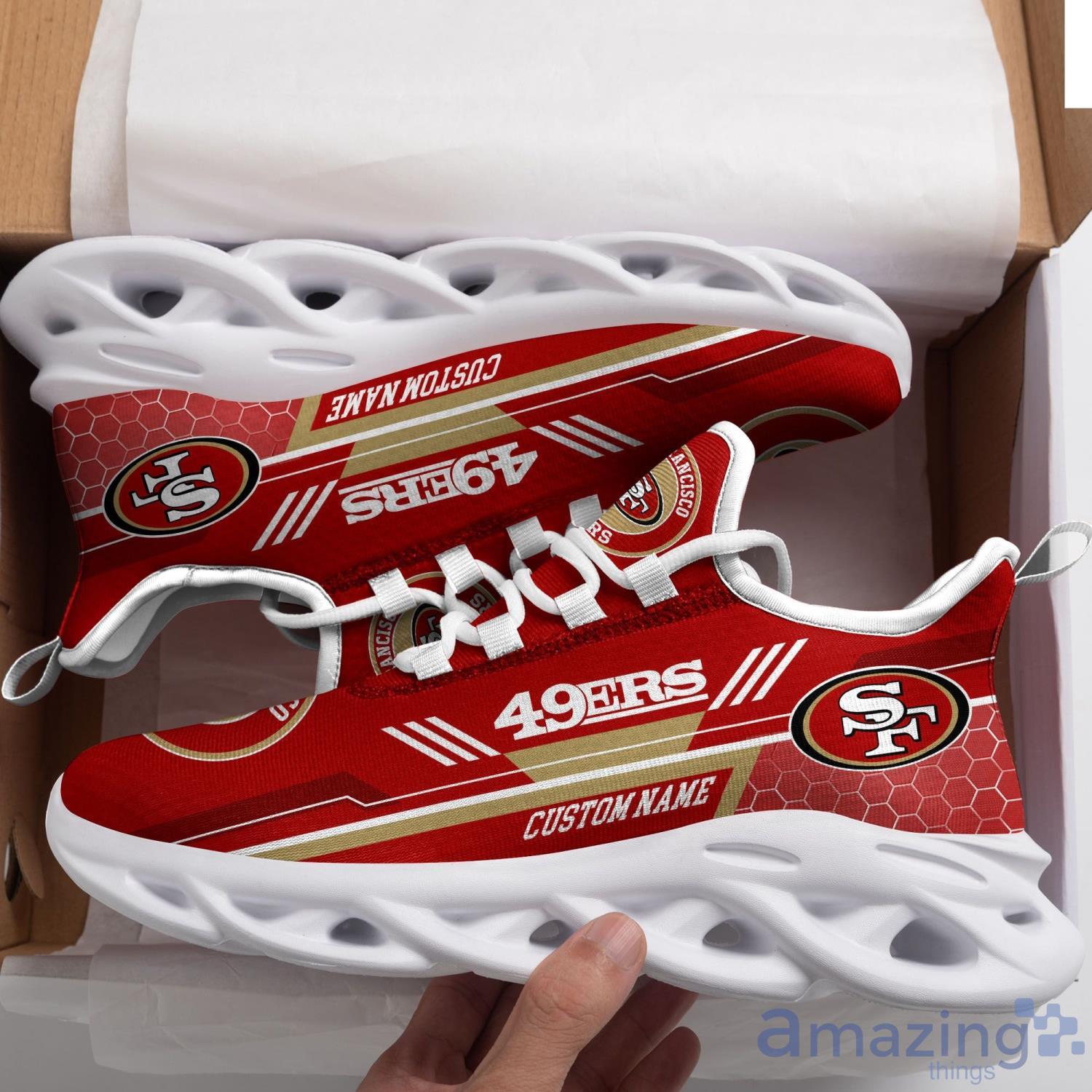 San Francisco 49ers Custom Name Max Soul Sneaker Running Shoes For NFL Football Fan Product Photo 1