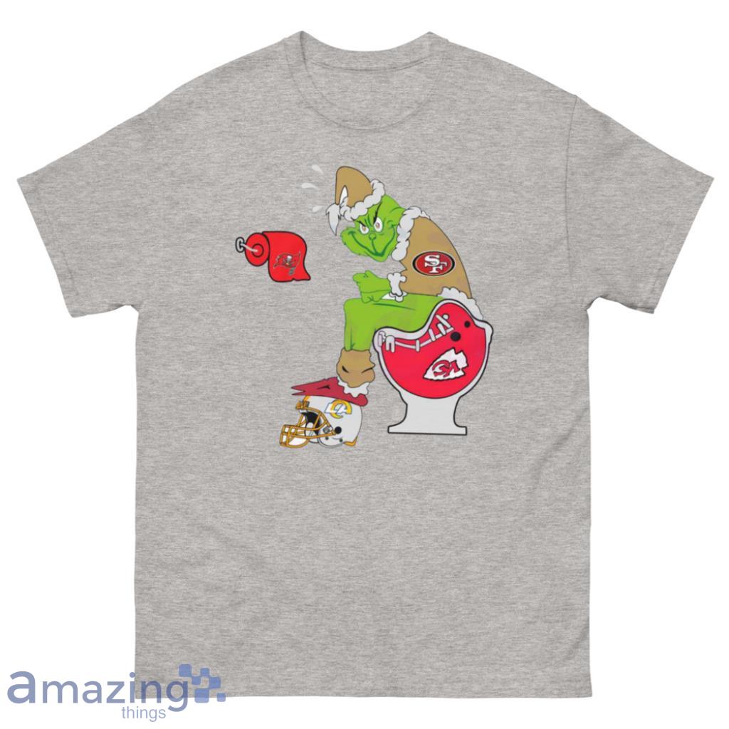 San Francisco 49ers NFL Santa Grinch Toilet Football Team Christmas Shirt