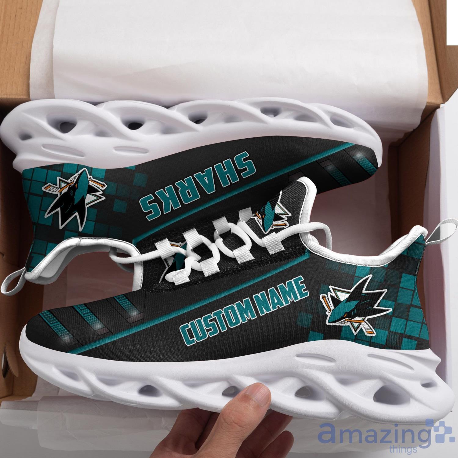 San Jose Sharks Custom Name Max Soul Sneaker Running Shoes For Fan Product Photo 1