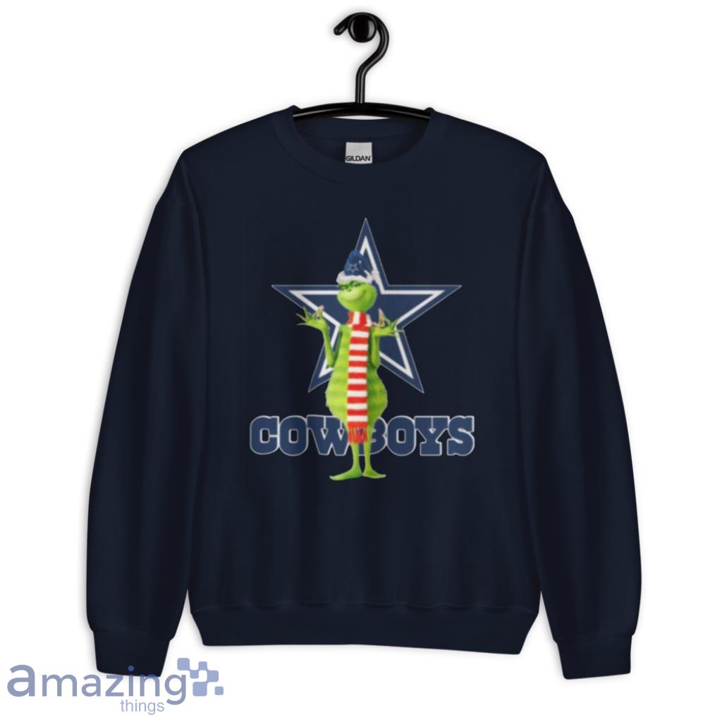 Santa Grinch Dallas Cowboys Christmas Shirt, Long Sleeve