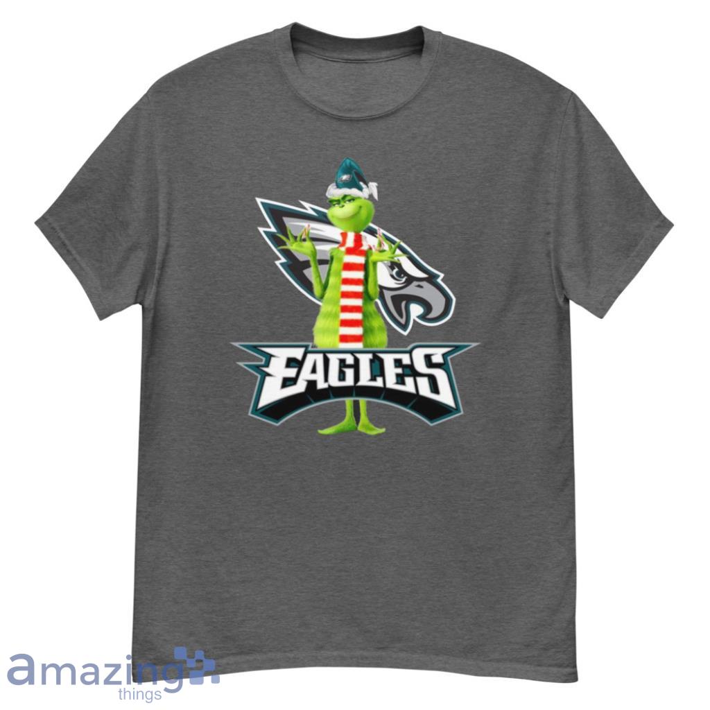 Santa Grinch Philadelphia Eagles Christmas Shirt - G500 Men’s Classic T-Shirt-1