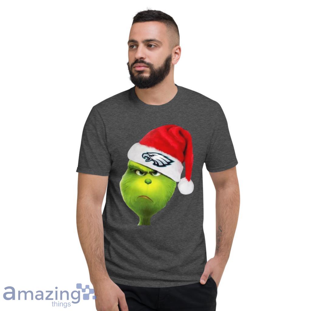 Santa Grinch Philadelphia Eagles logo Christmas Shirt