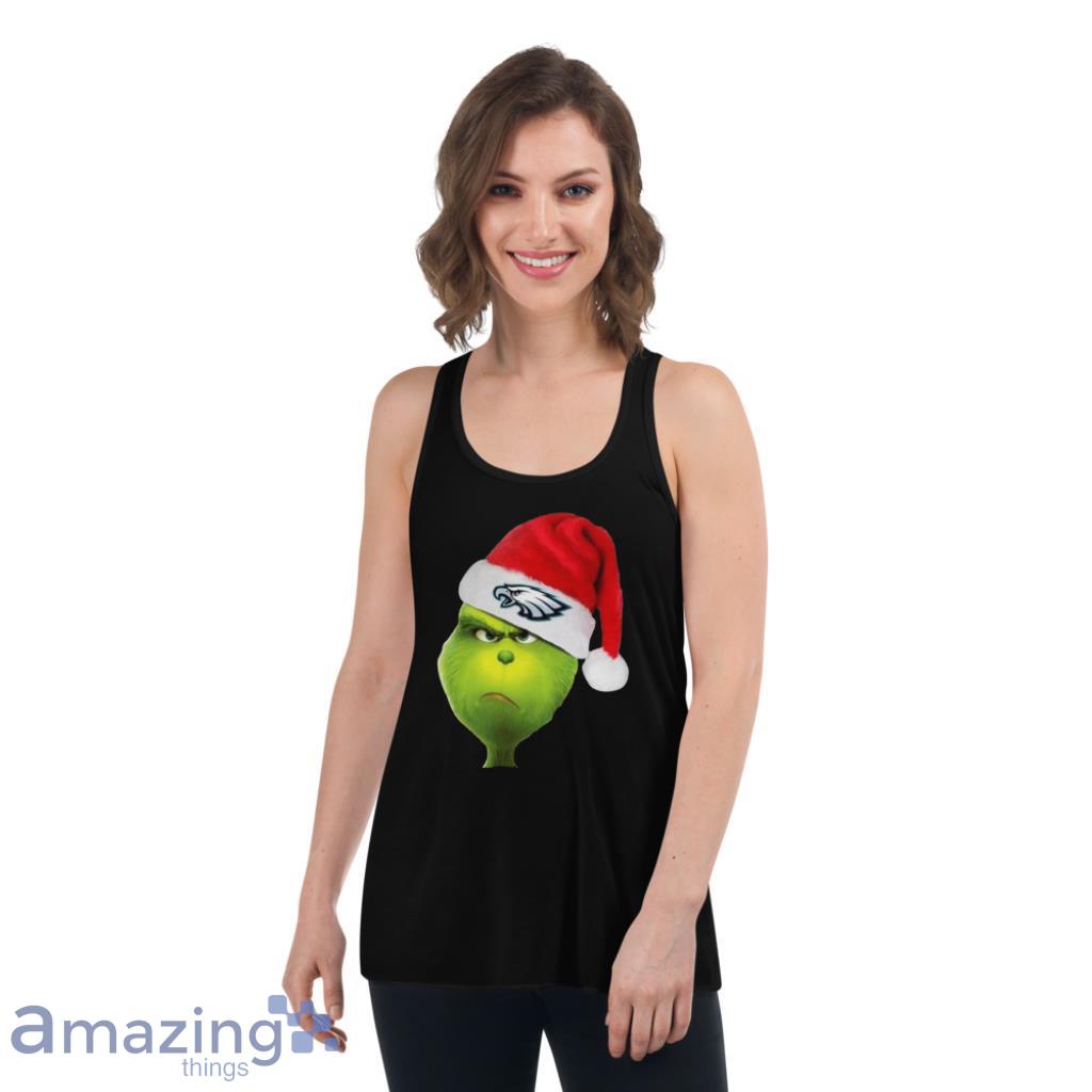 Santa Grinch Philadelphia Eagles logo Christmas Shirt