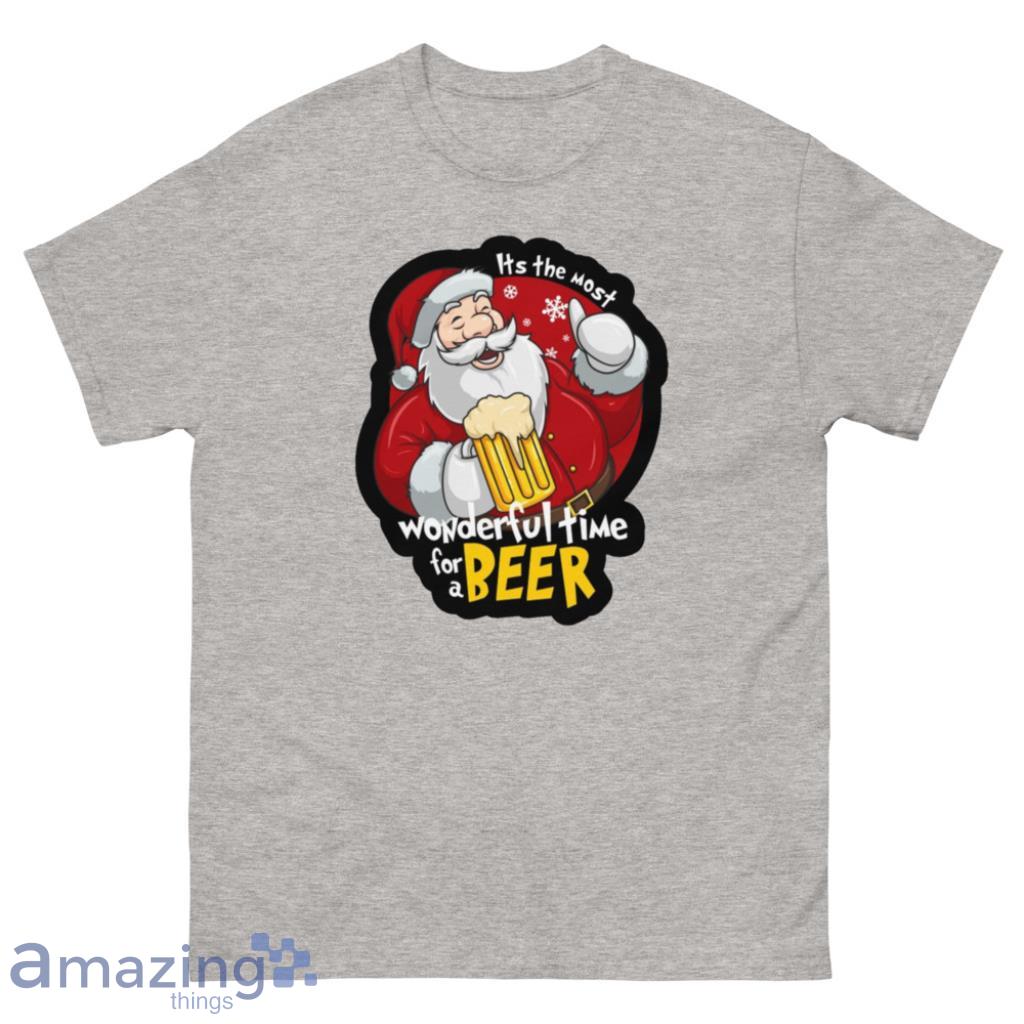 Santa It's The Most Wonderful Time For A Beer Christmas Shirt - 500 Men’s Classic Tee Gildan