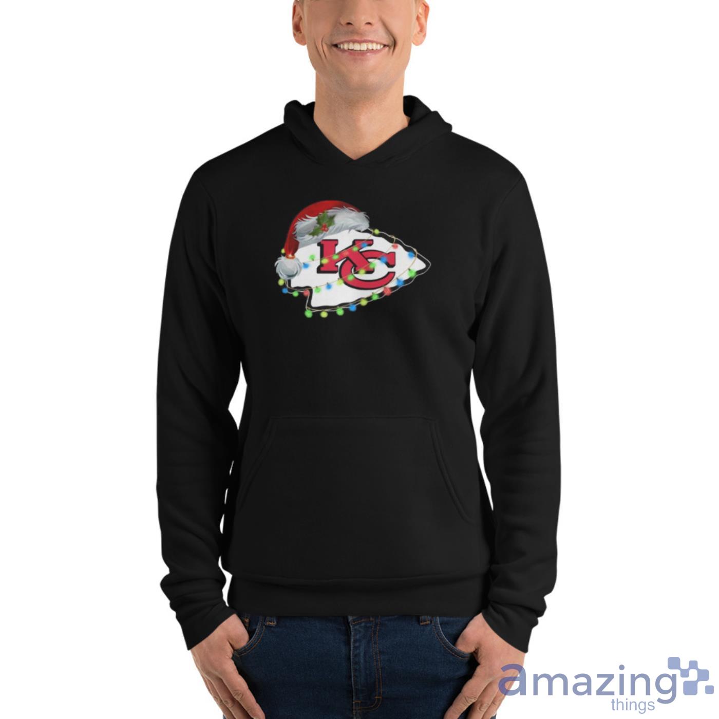 Funny Santa Kansas City Chiefs logo light Christmas Shirt - ValleyTee