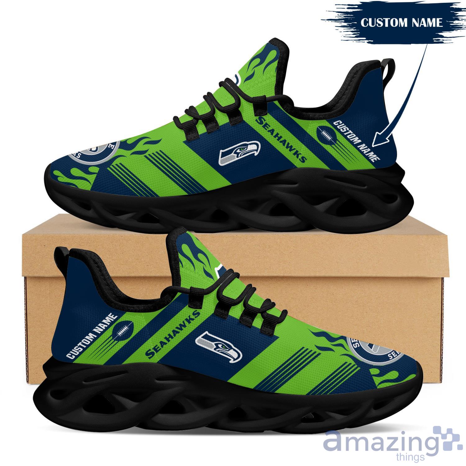 Seattle Seahawks Custom Name Max Soul Sneaker Running Shoes image Seattle Seahawks Custom Name Max Soul Sneaker Running Shoes Product Photo 5