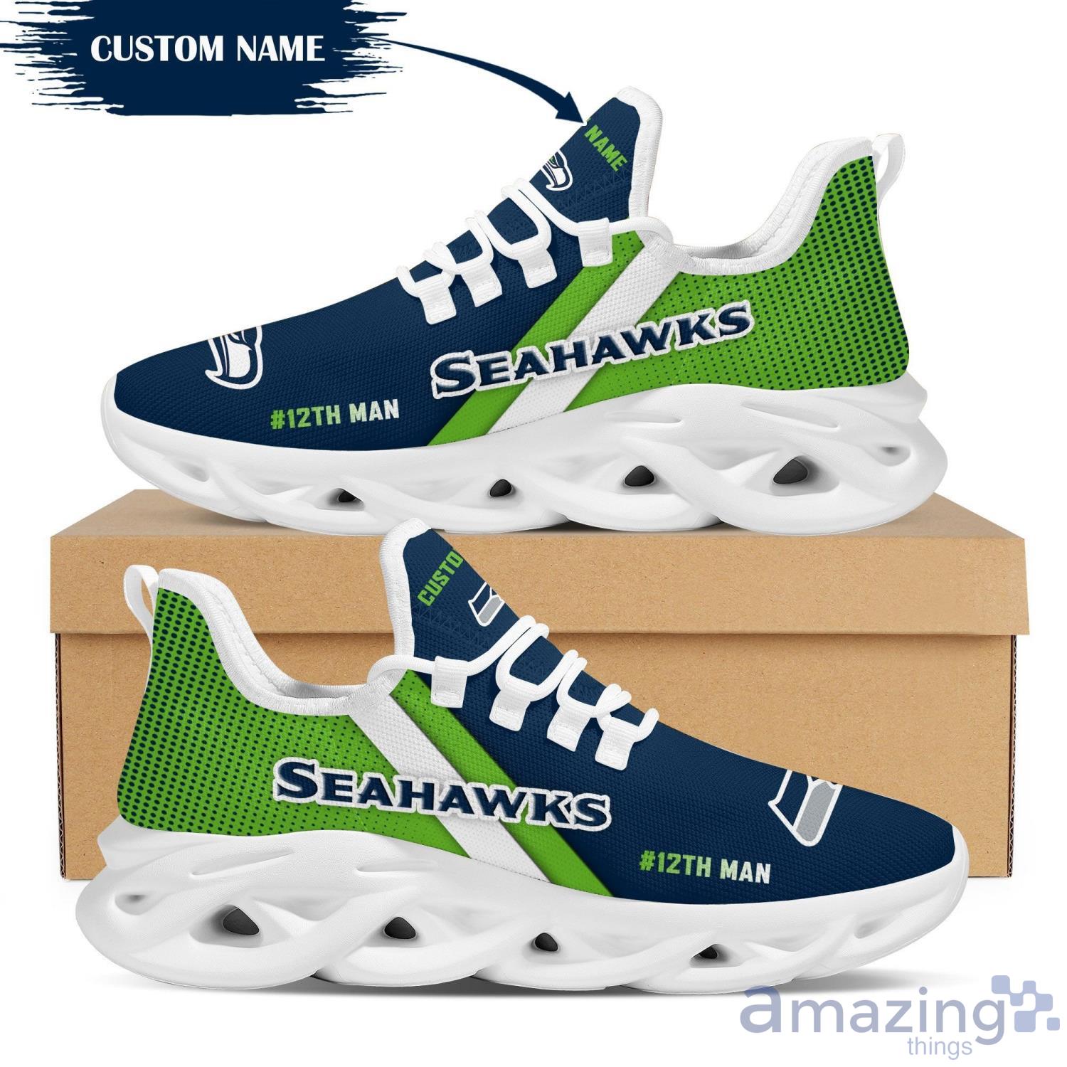 Seattle Seahawks Custom Name Max Soul Sneaker Running Shoes For Men And Women Product Photo 1