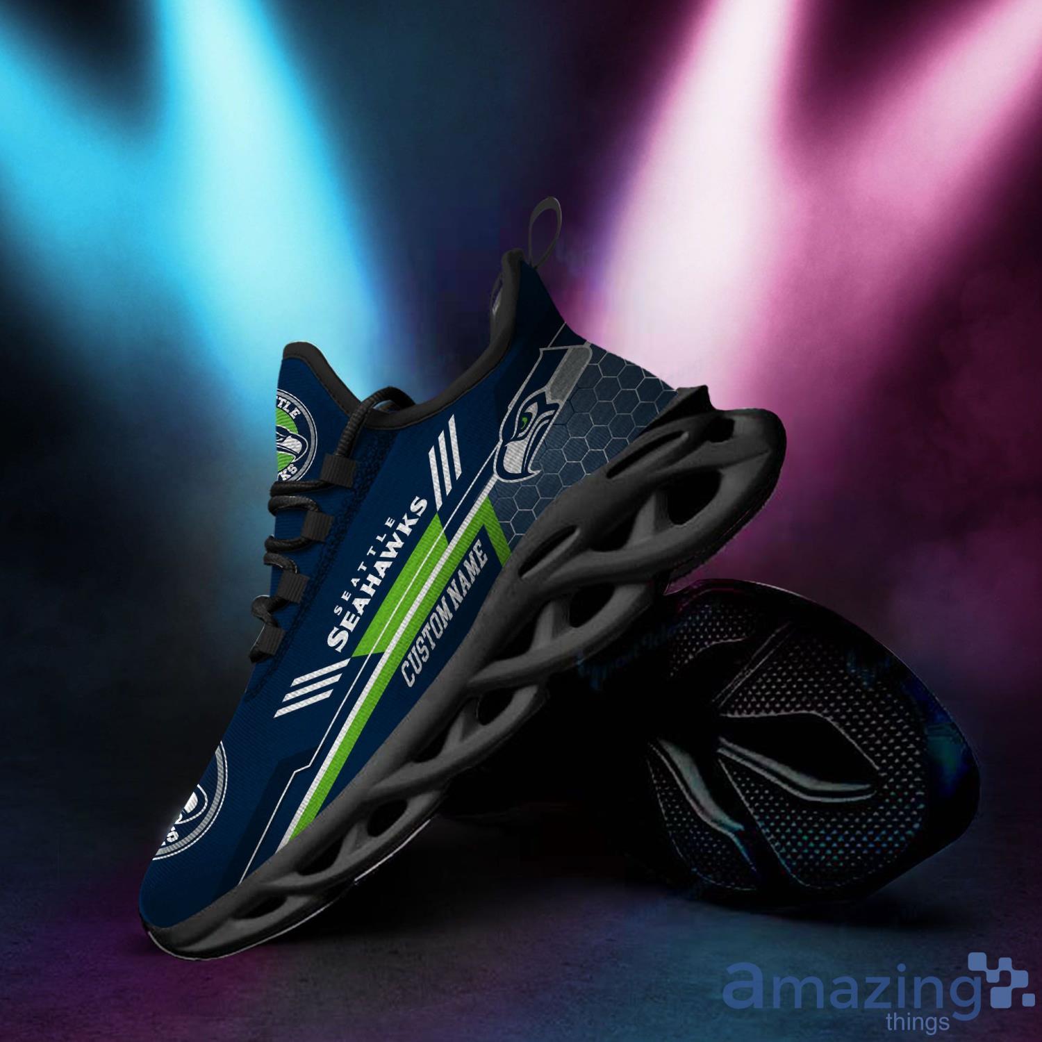 Seattle Seahawks Sport Sneakers NFL Max Soul Shoes - Banantees